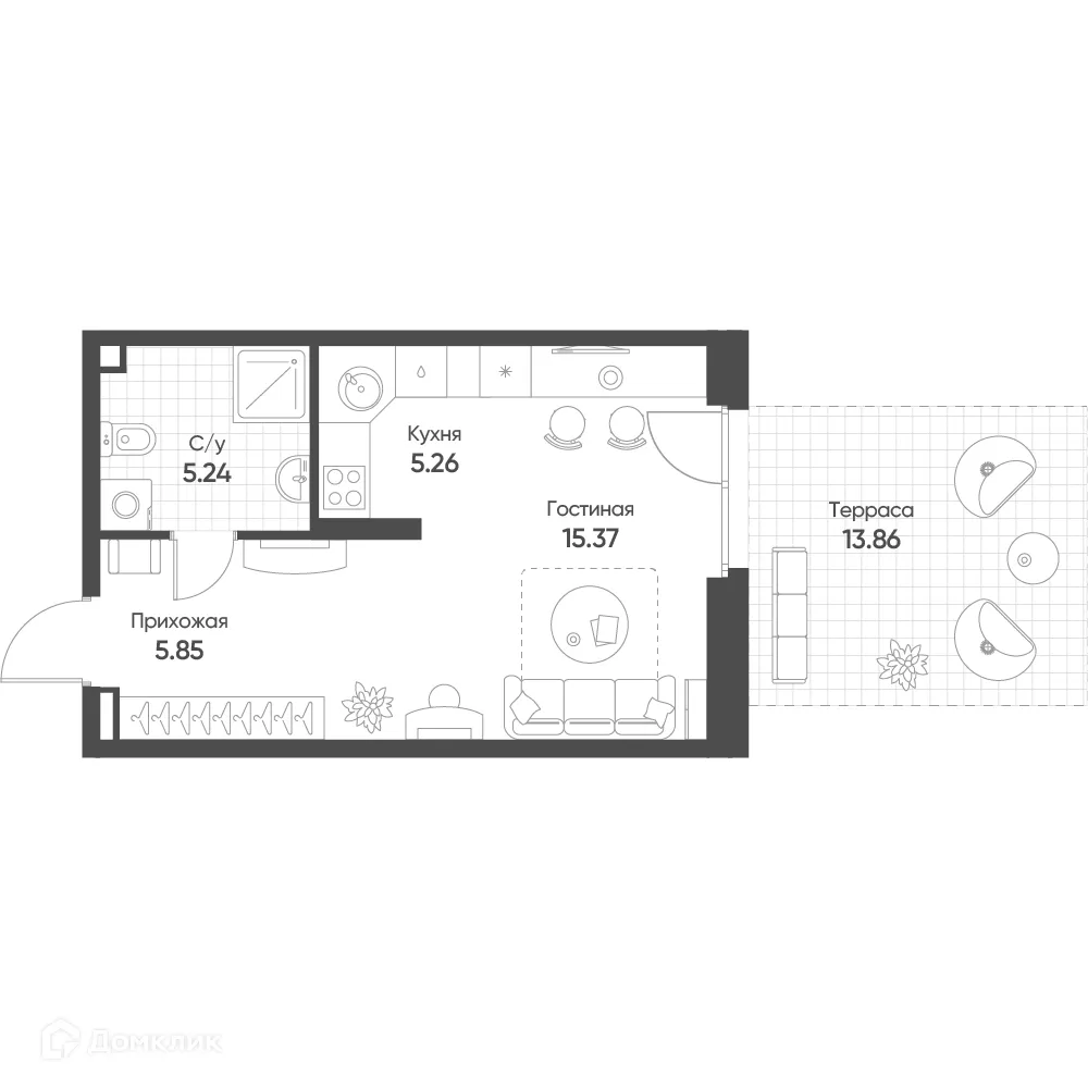 Фото квартиры в ЖК Счастье в Казани