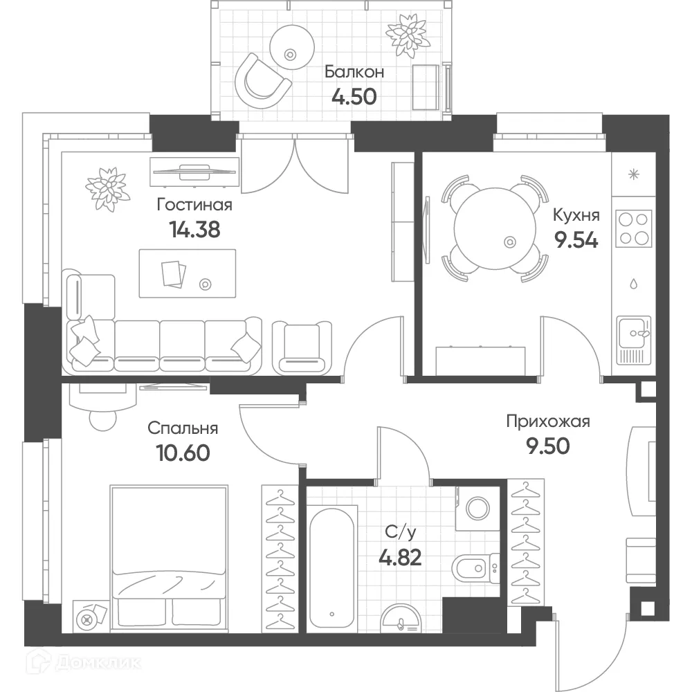 Фото квартиры в ЖК Счастье в Казани