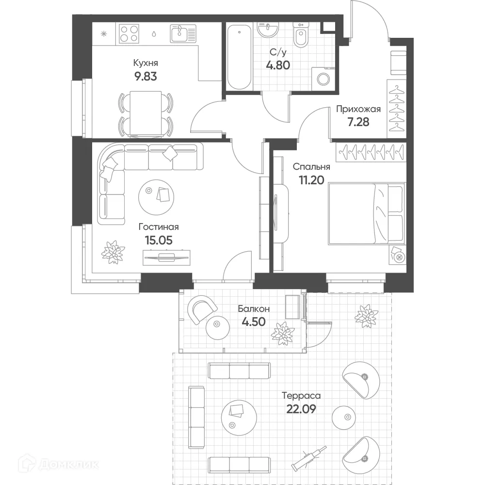 Фото квартиры в ЖК Счастье в Казани