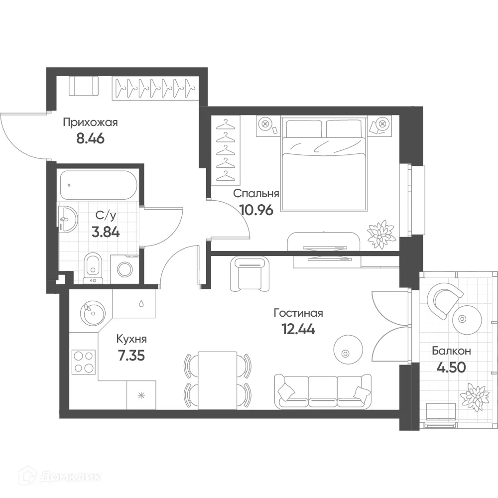 Фото квартиры в ЖК Счастье в Казани