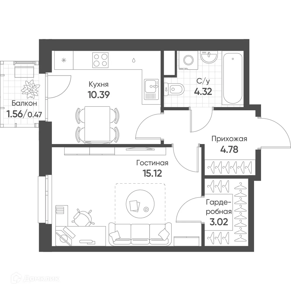 Фото квартиры в ЖК Счастье в Казани