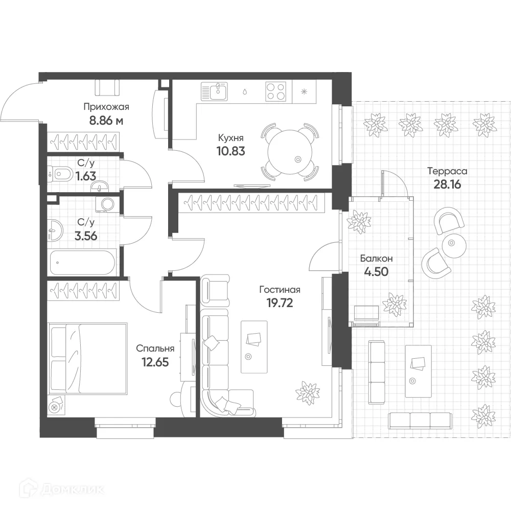 Фото квартиры в ЖК Счастье в Казани
