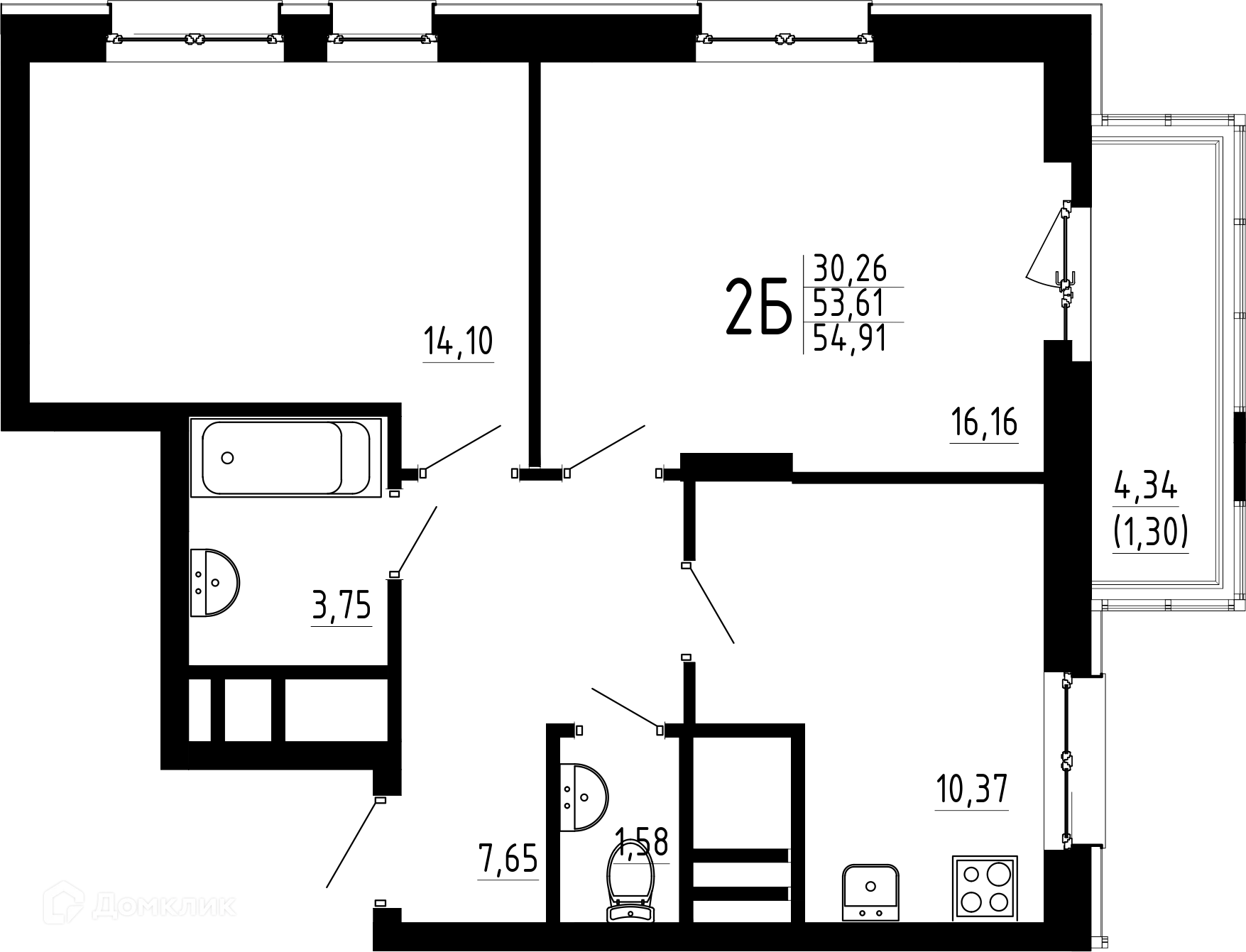 Фото квартиры в ЖК Притяжение