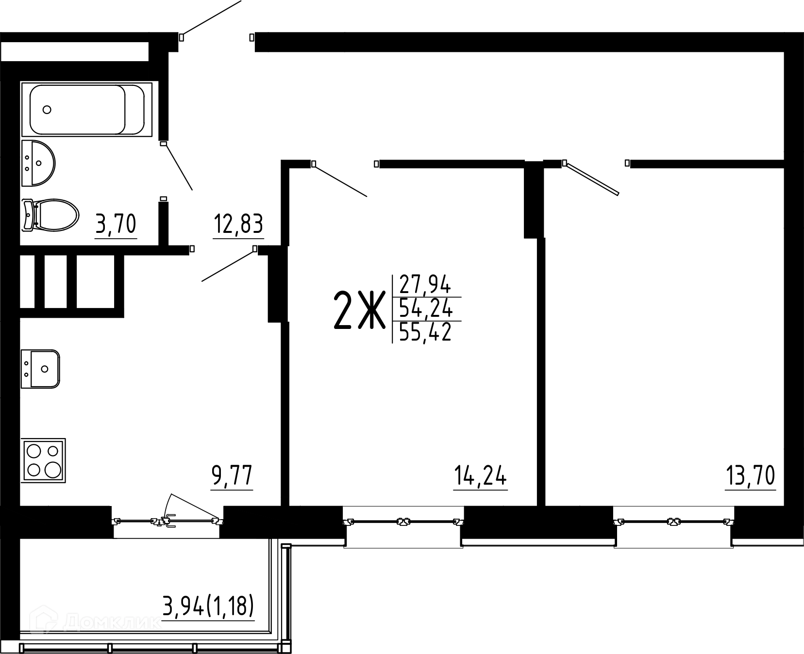 Фото квартиры в ЖК Притяжение