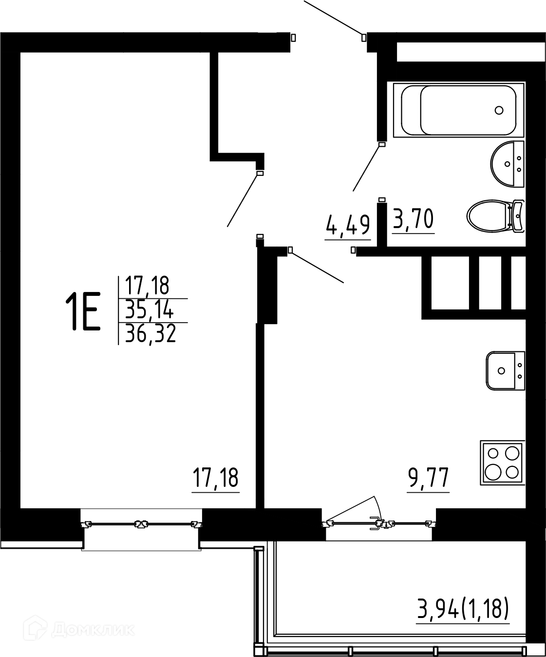 Фото квартиры в ЖК Притяжение