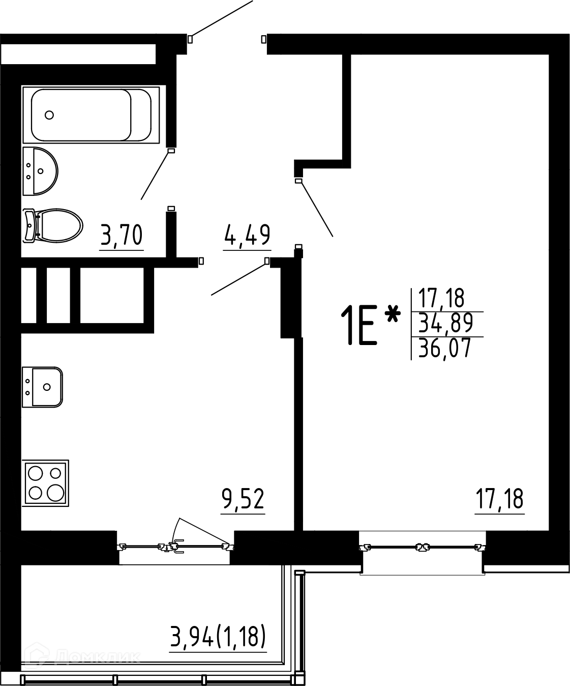 Фото квартиры в ЖК Притяжение