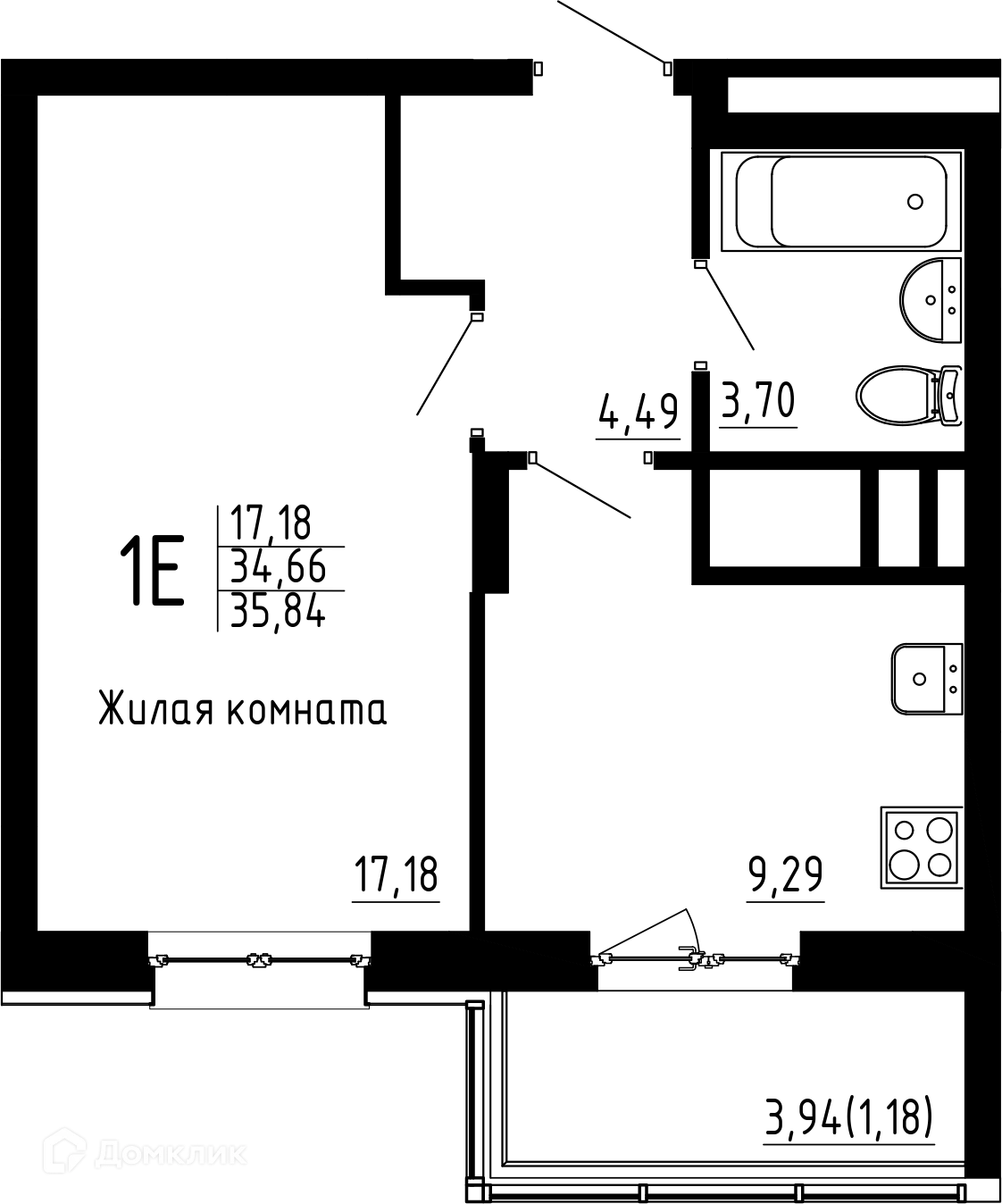 Фото квартиры в ЖК Притяжение