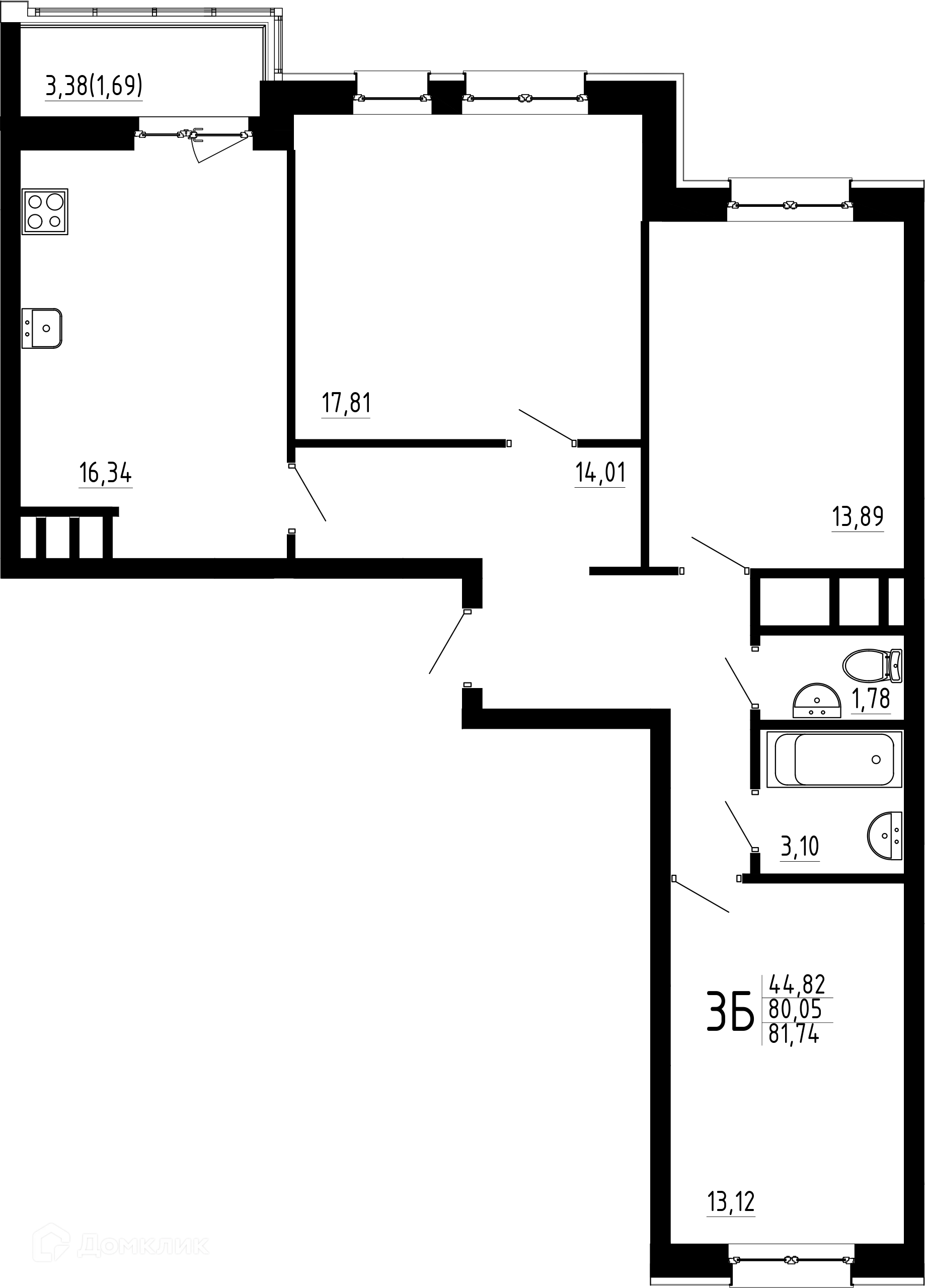 Фото квартиры в ЖК Притяжение