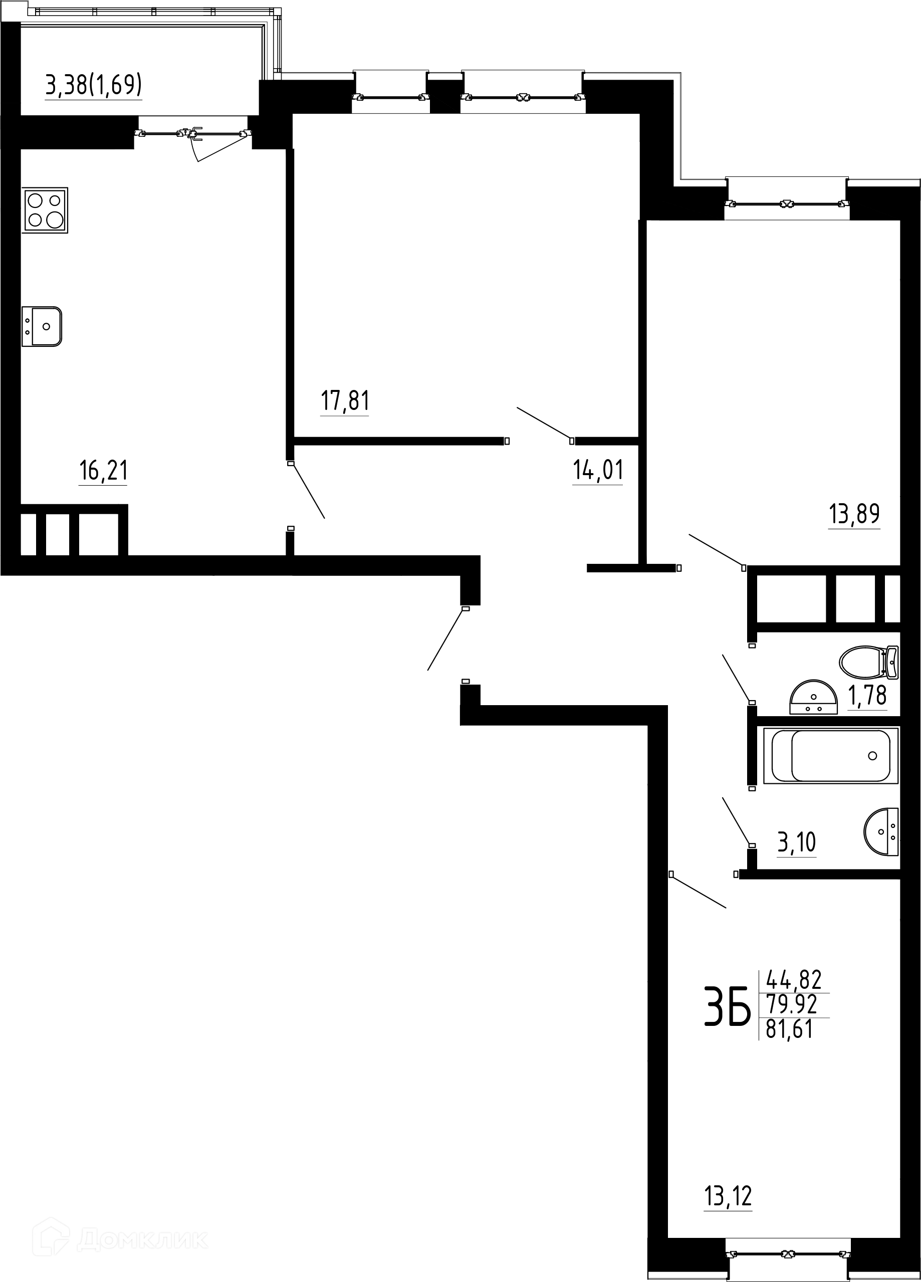 Фото квартиры в ЖК Притяжение