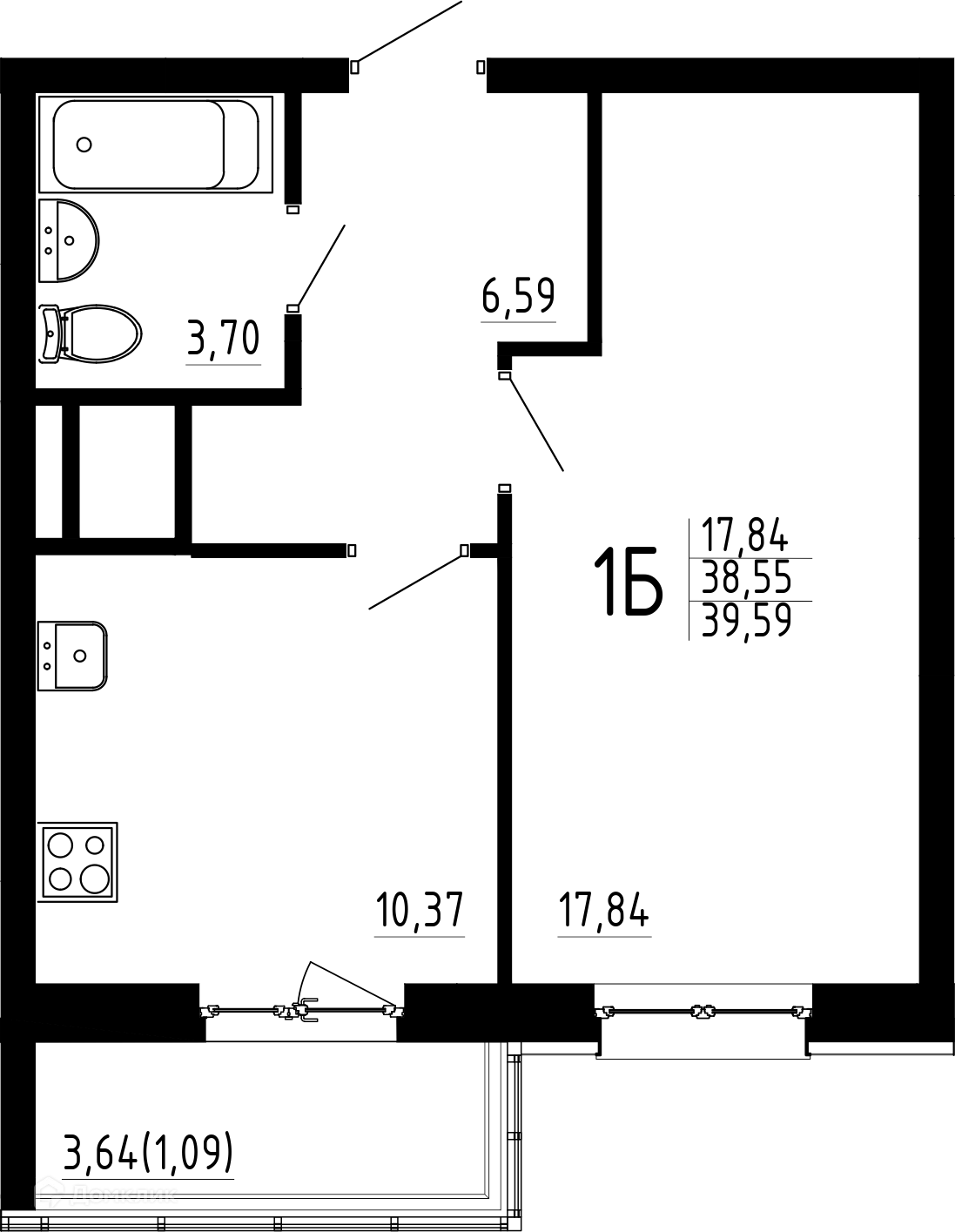 Фото квартиры в ЖК Притяжение