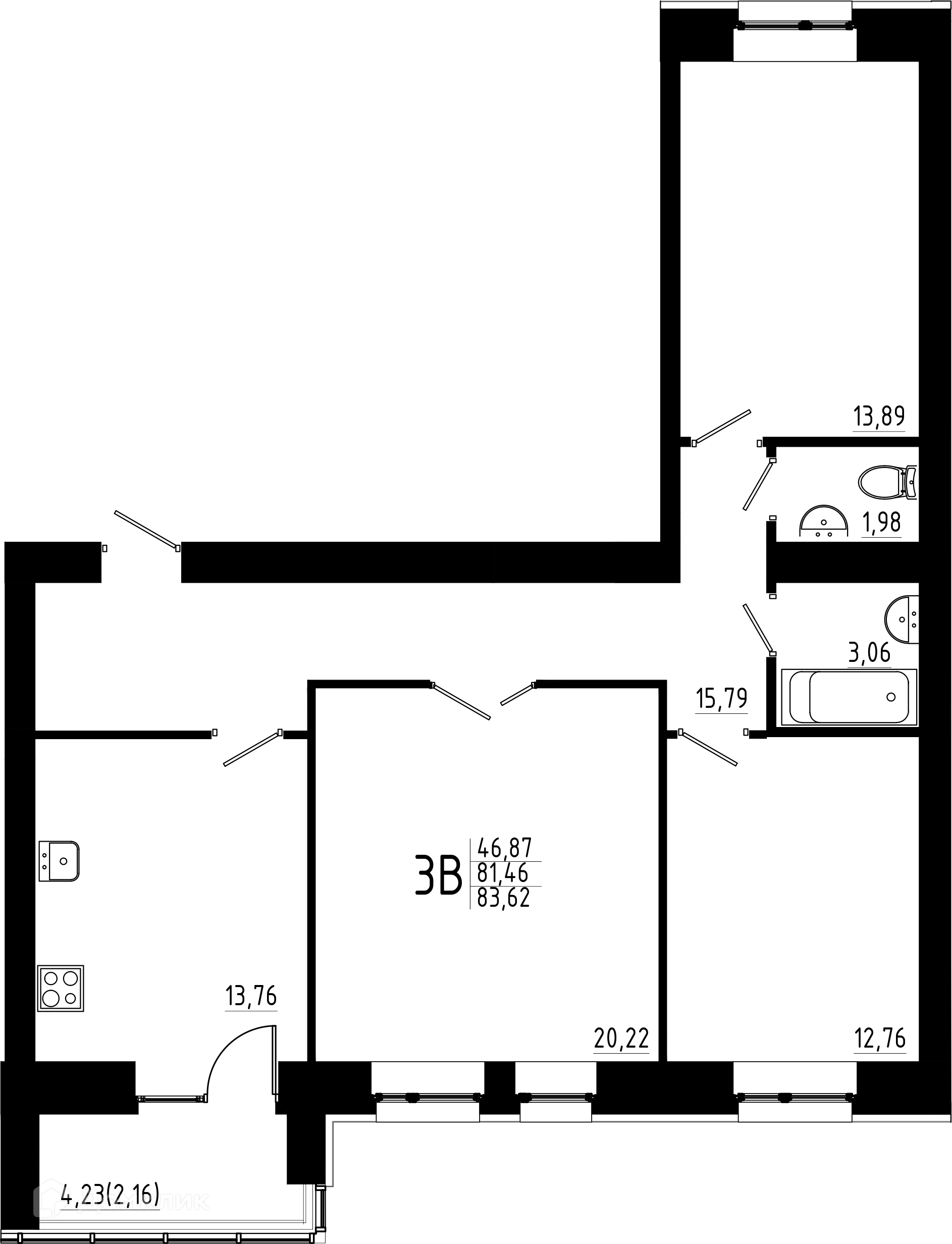 Фото квартиры в ЖК Притяжение