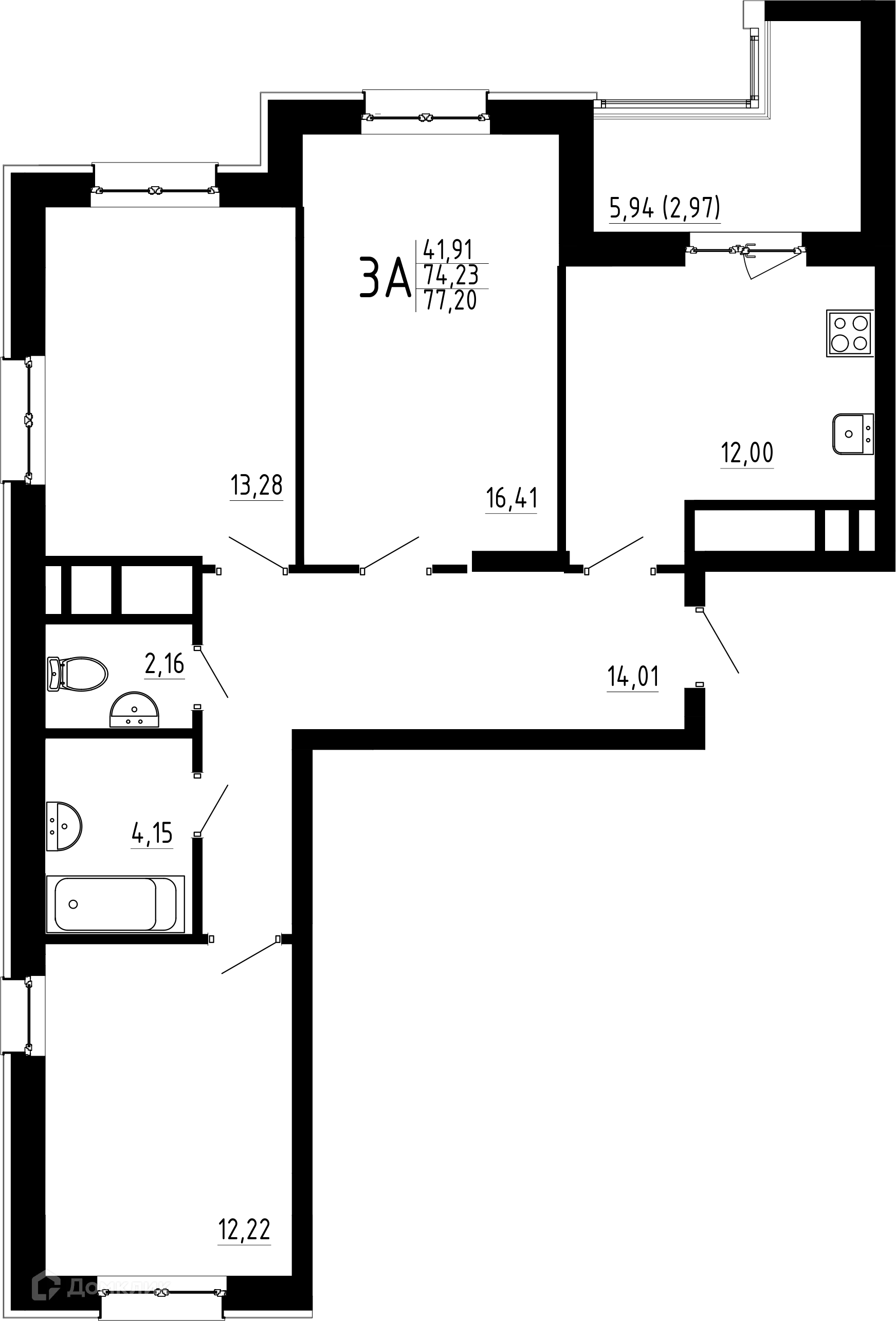 Фото квартиры в ЖК Притяжение