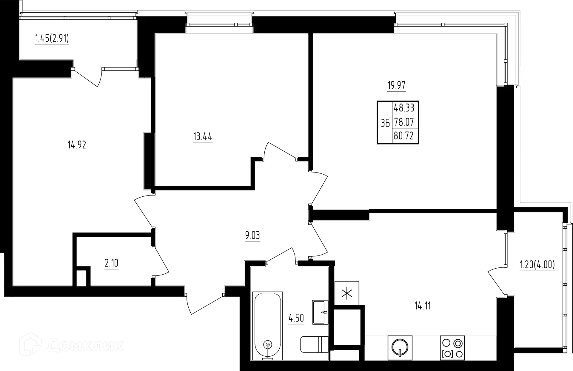 Фото квартиры в ЖК"Мечта"