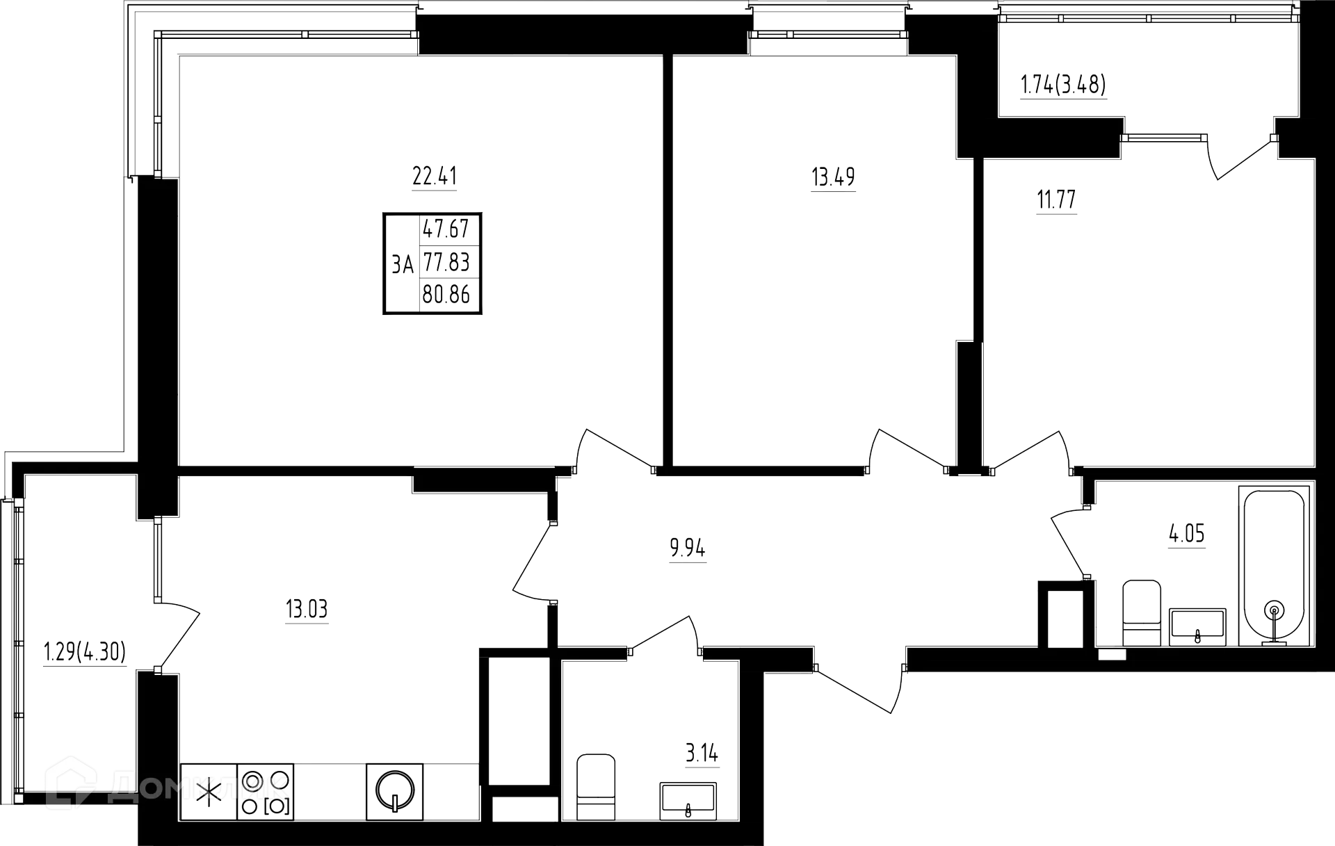 Фото квартиры в ЖК"Мечта"