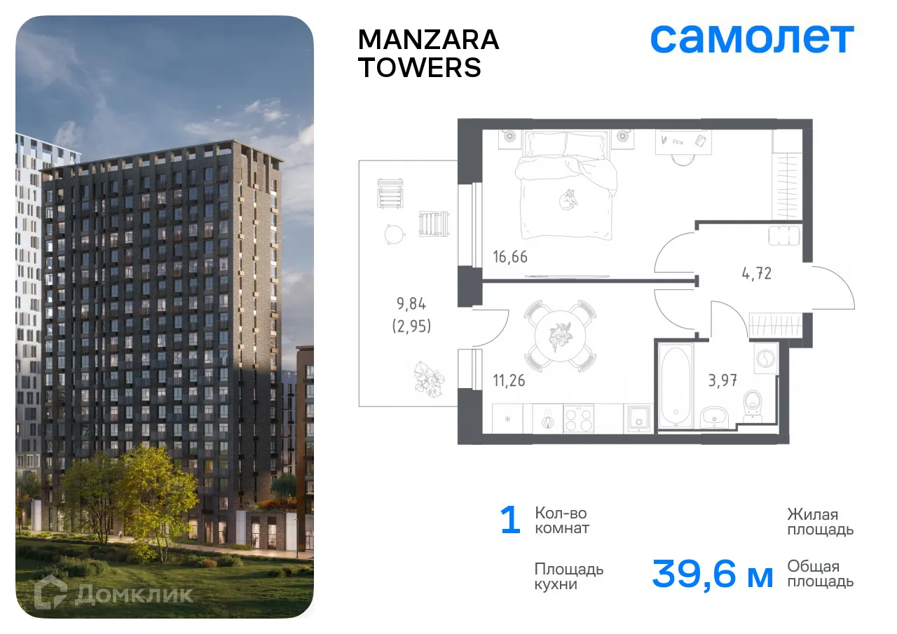 Фото квартиры в ЖК Manzara Towers (Манзара Тауерс)