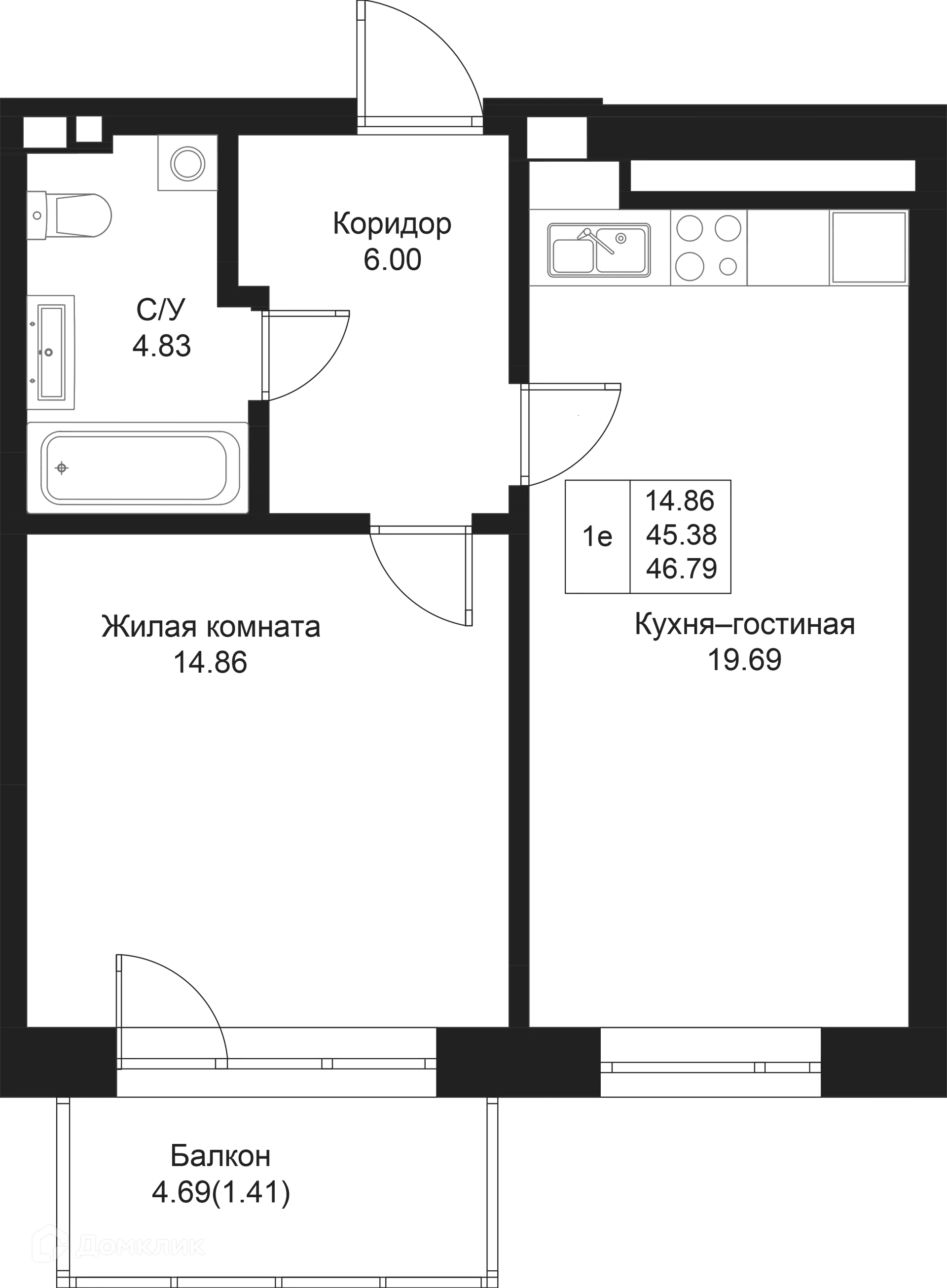Фото квартиры в ЖК Дом на Исхаки
