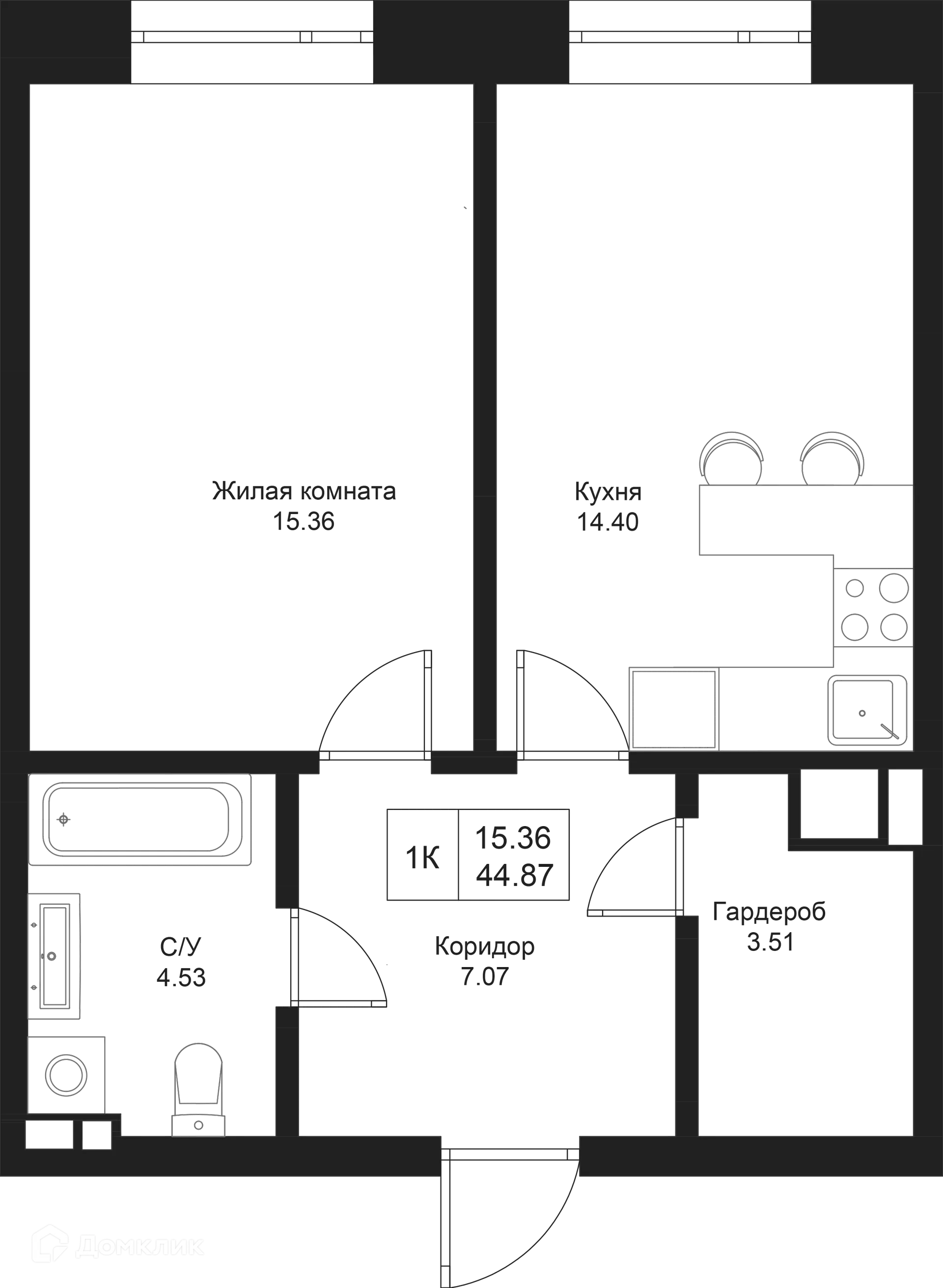 Фото квартиры в ЖК Дом на Исхаки