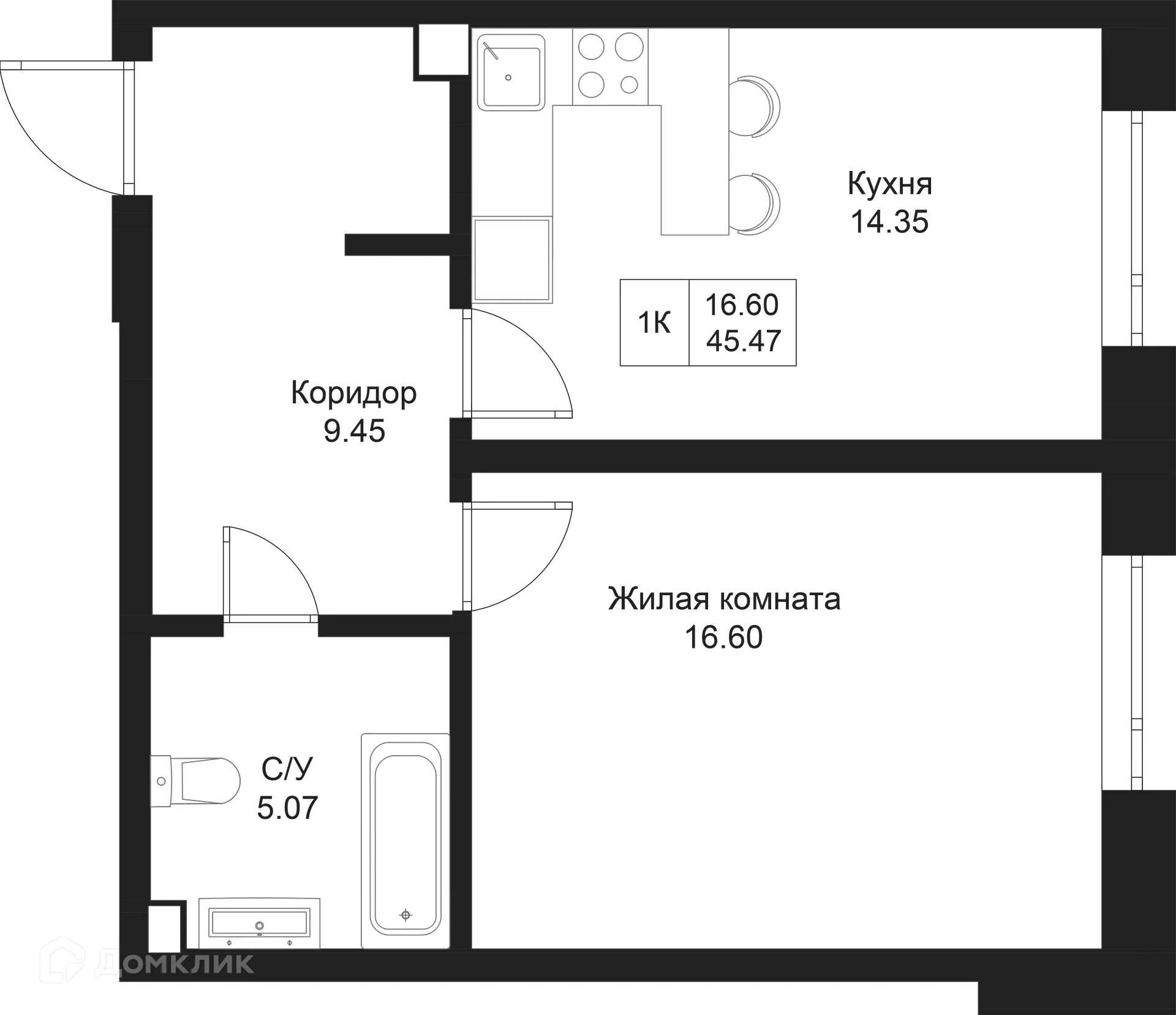 Фото квартиры в ЖК Дом на Исхаки