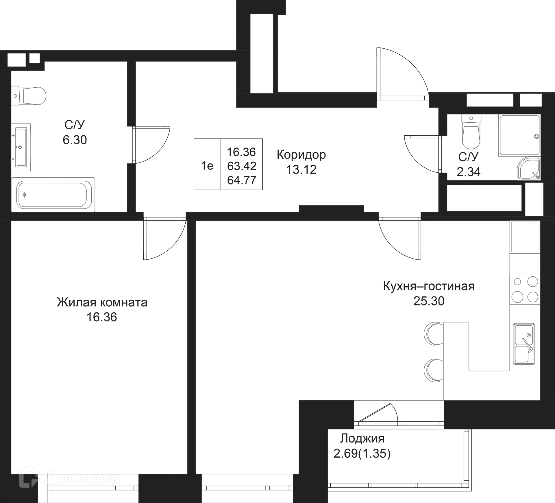 Фото квартиры в ЖК Дом на Исхаки
