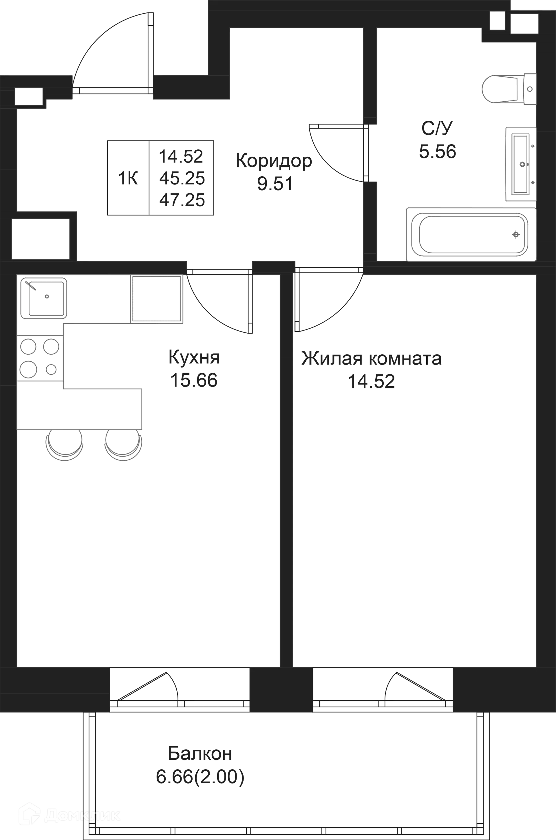 Фото квартиры в ЖК Дом на Исхаки