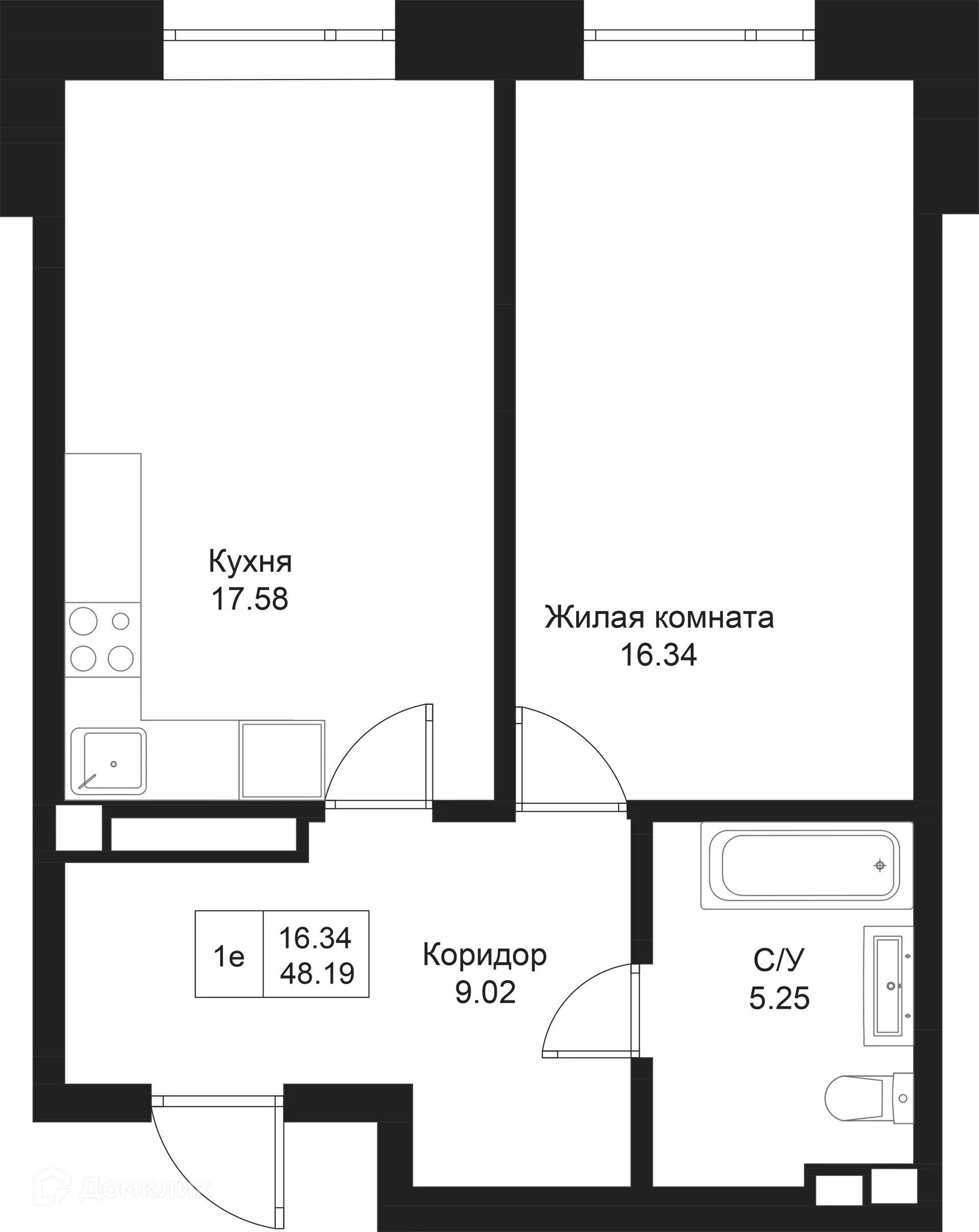 Фото квартиры в ЖК Дом на Исхаки