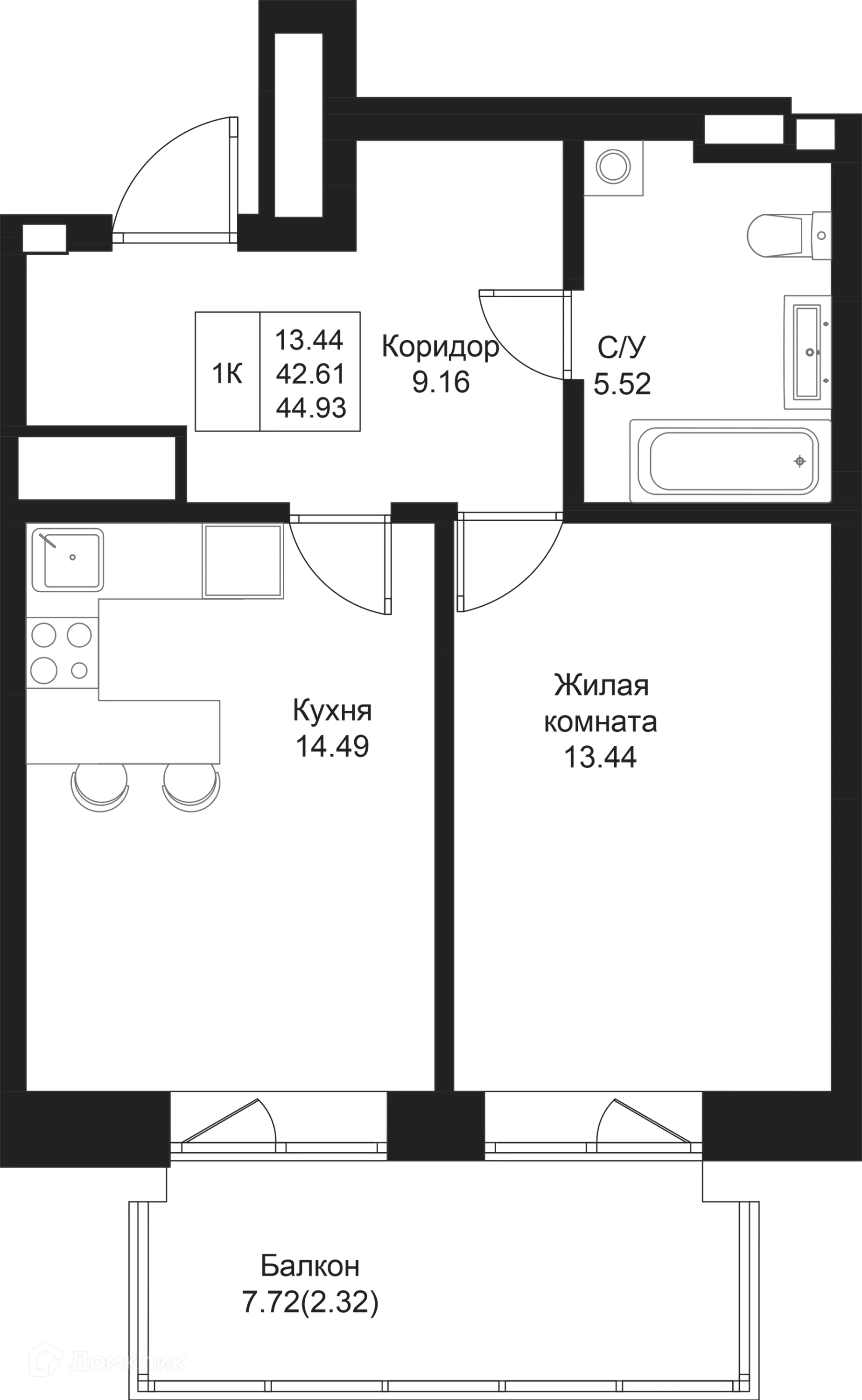 Фото квартиры в ЖК Дом на Исхаки