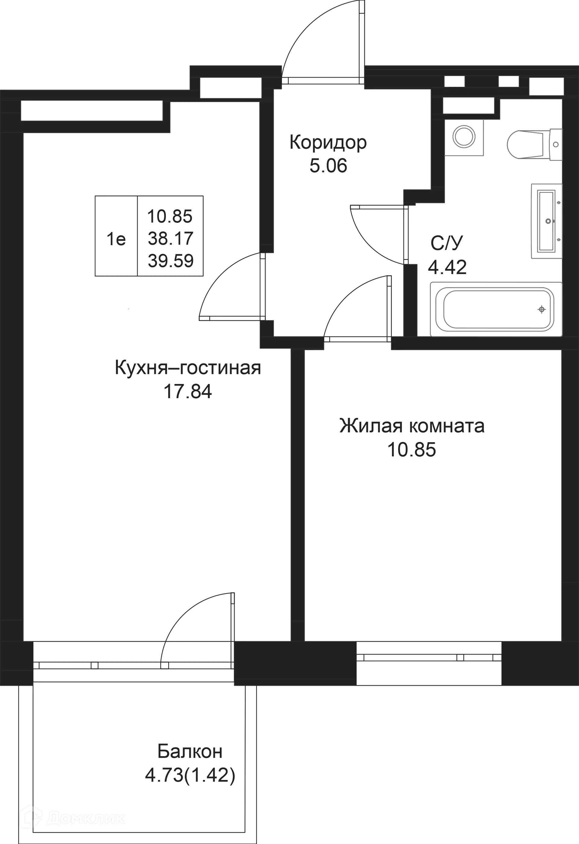 Фото квартиры в ЖК Дом на Исхаки