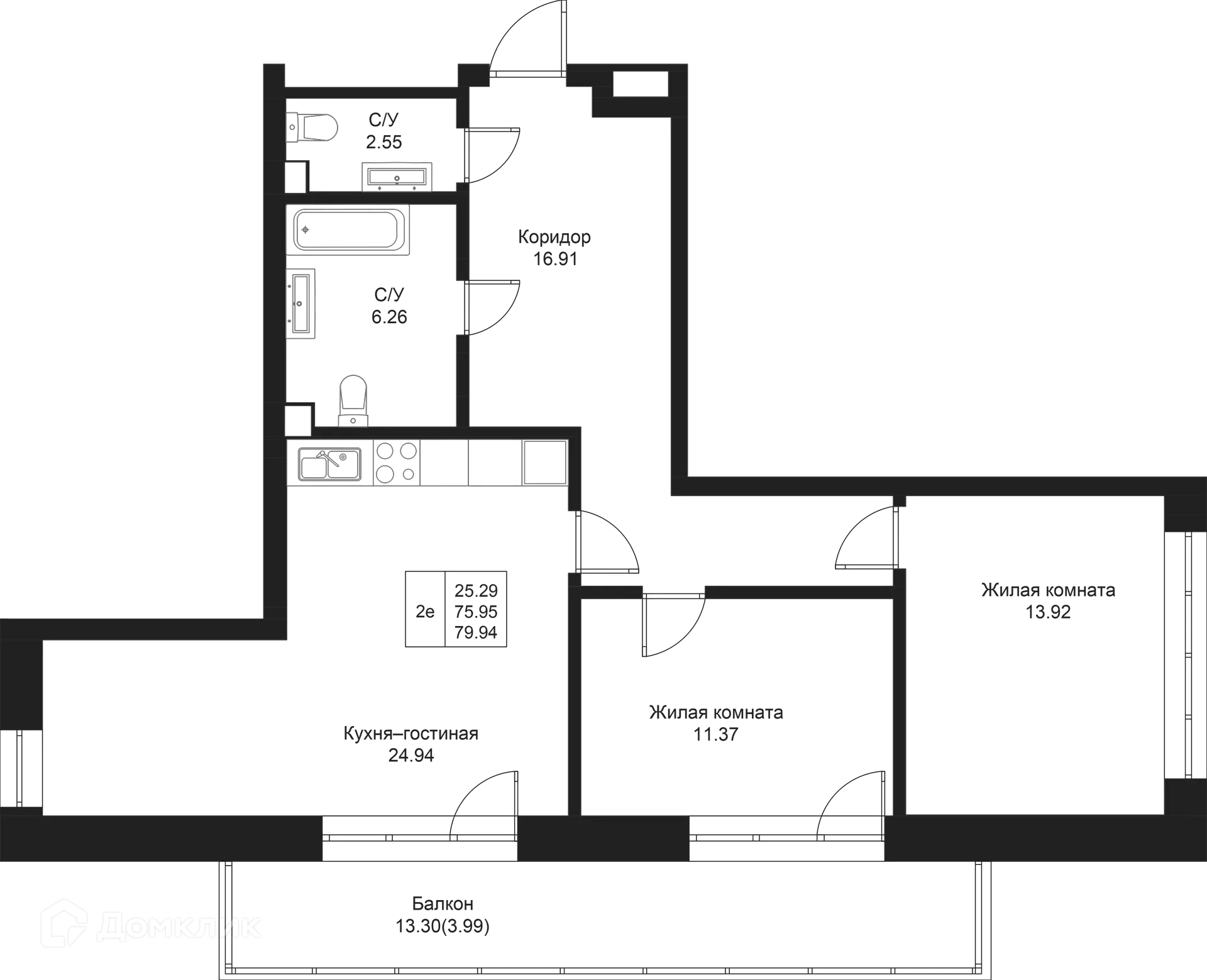 Фото квартиры в ЖК Дом на Исхаки
