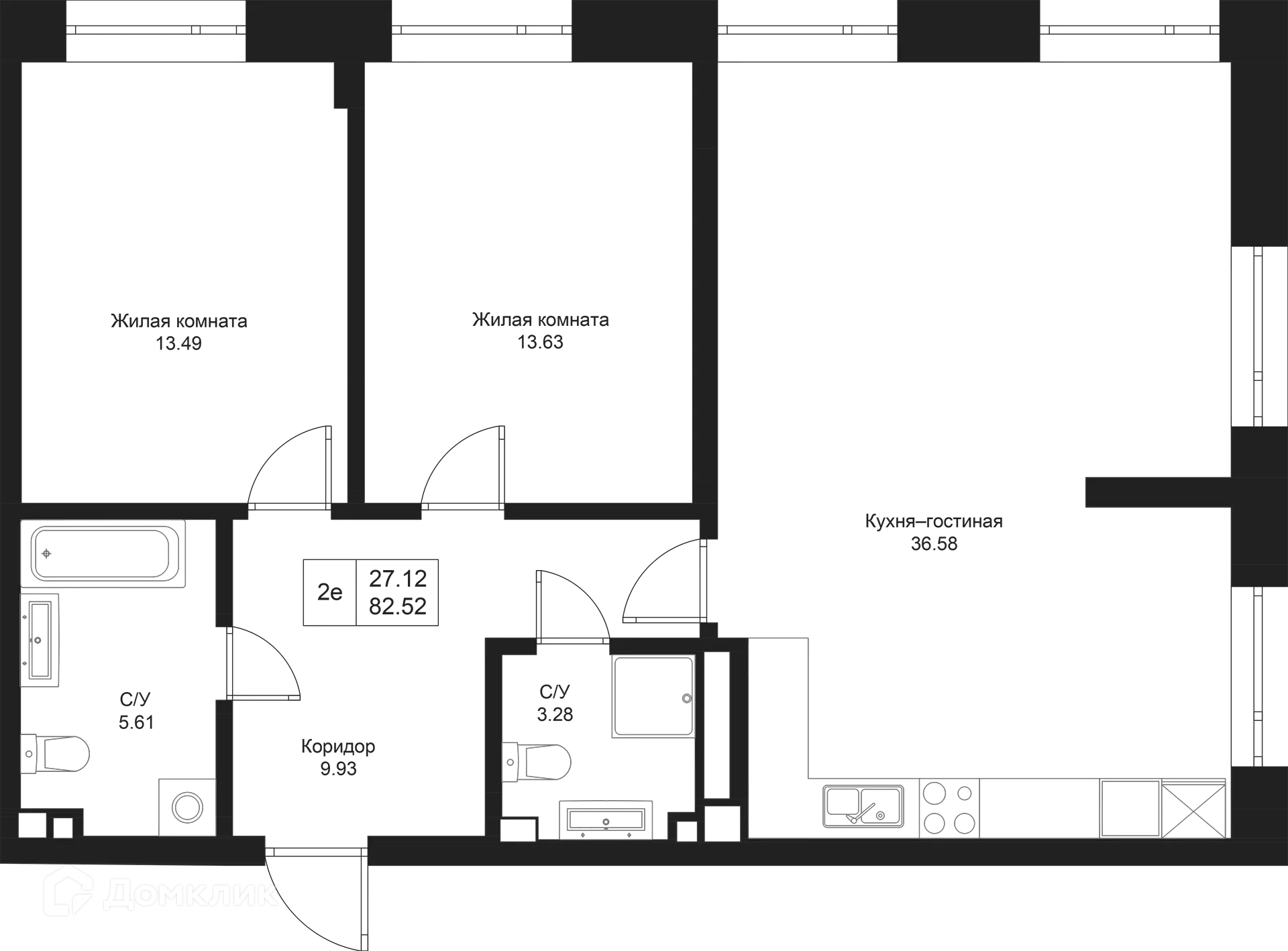 Фото квартиры в ЖК Дом на Исхаки