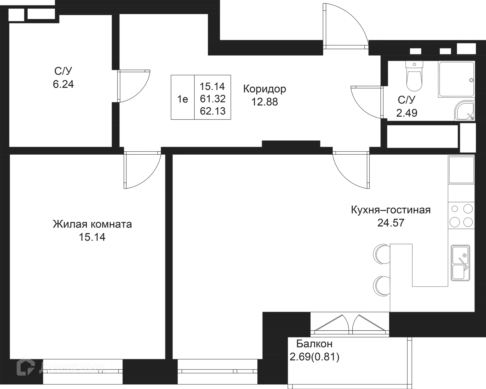 Фото квартиры в ЖК Дом на Исхаки