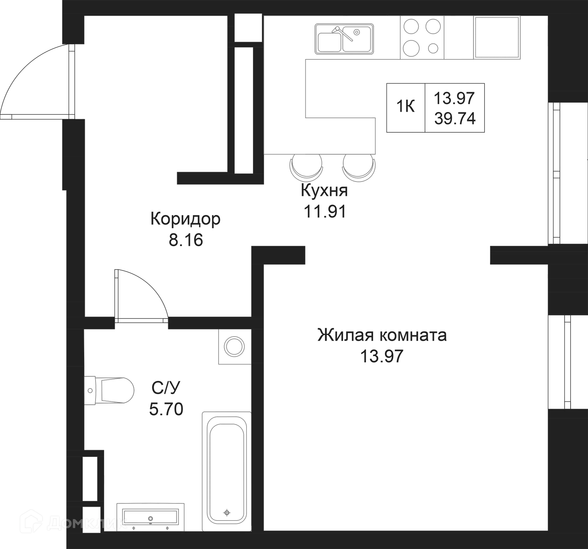 Фото квартиры в ЖК Дом на Исхаки