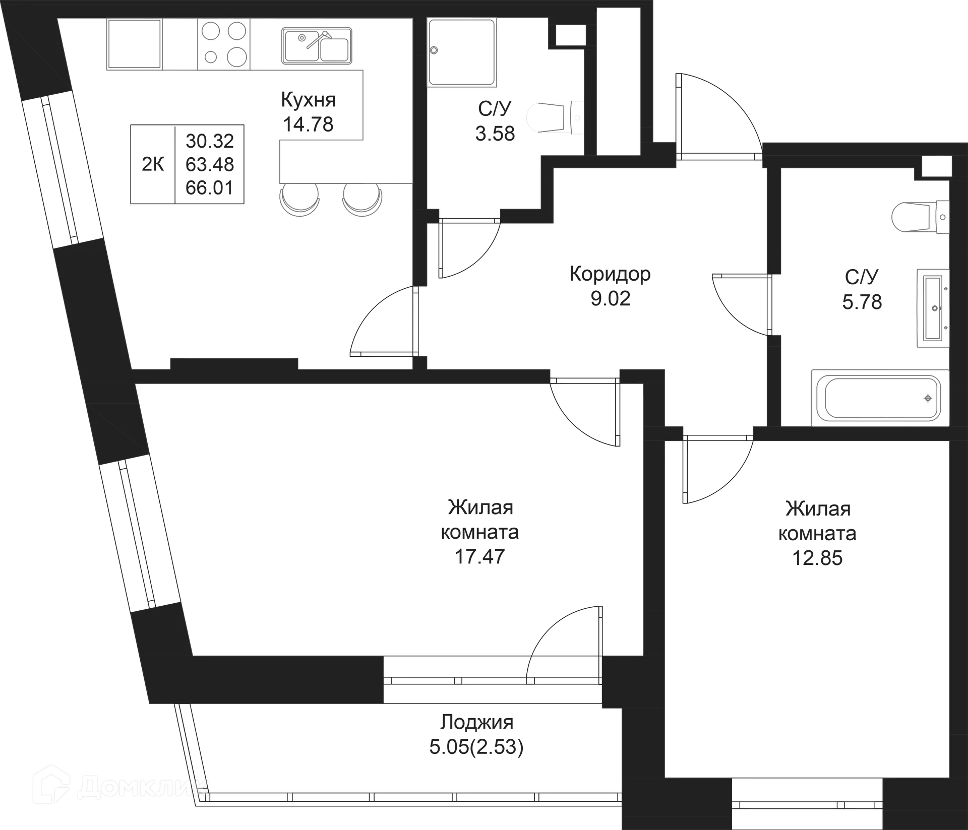 Фото квартиры в ЖК Дом на Исхаки