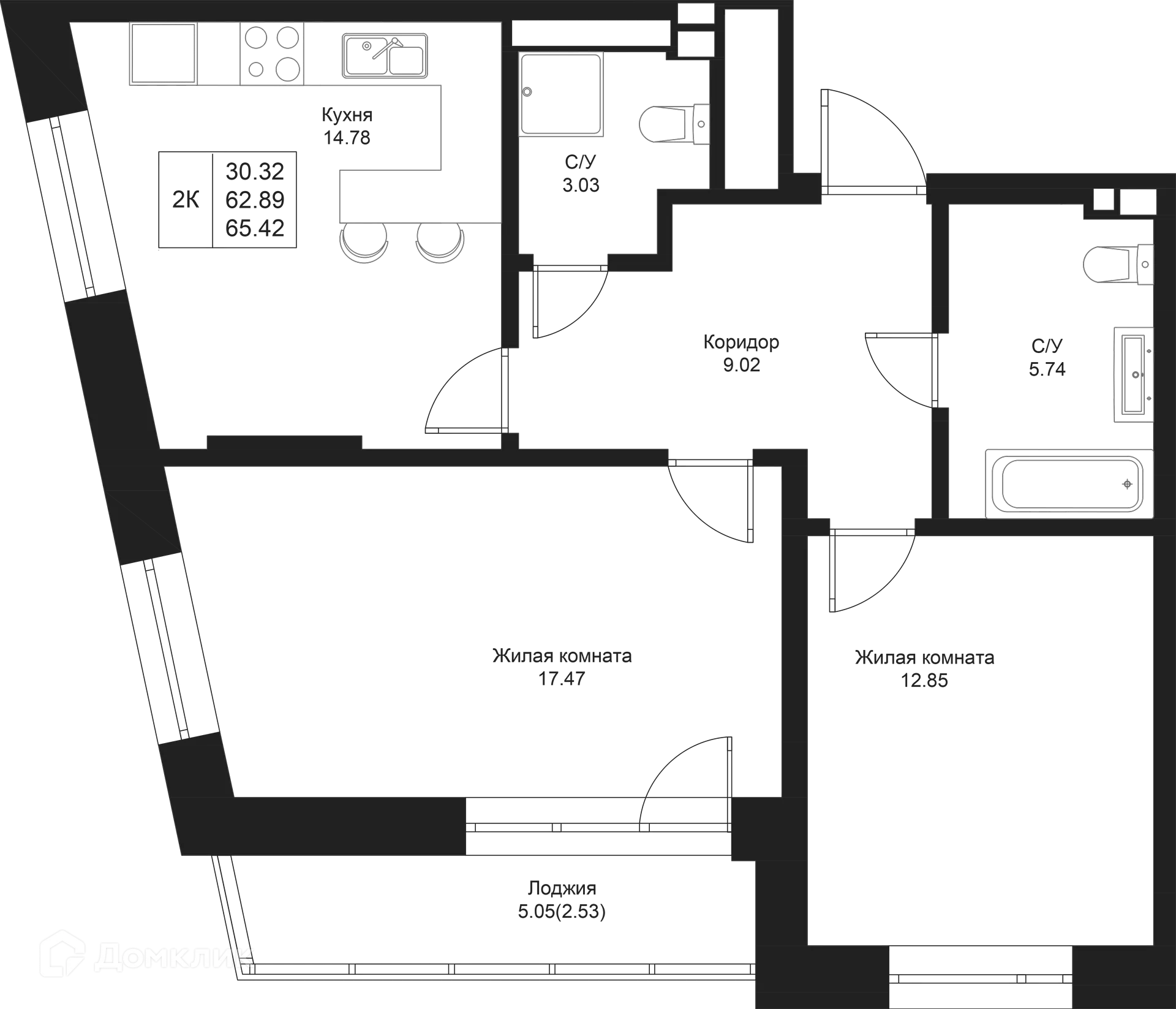 Фото квартиры в ЖК Дом на Исхаки