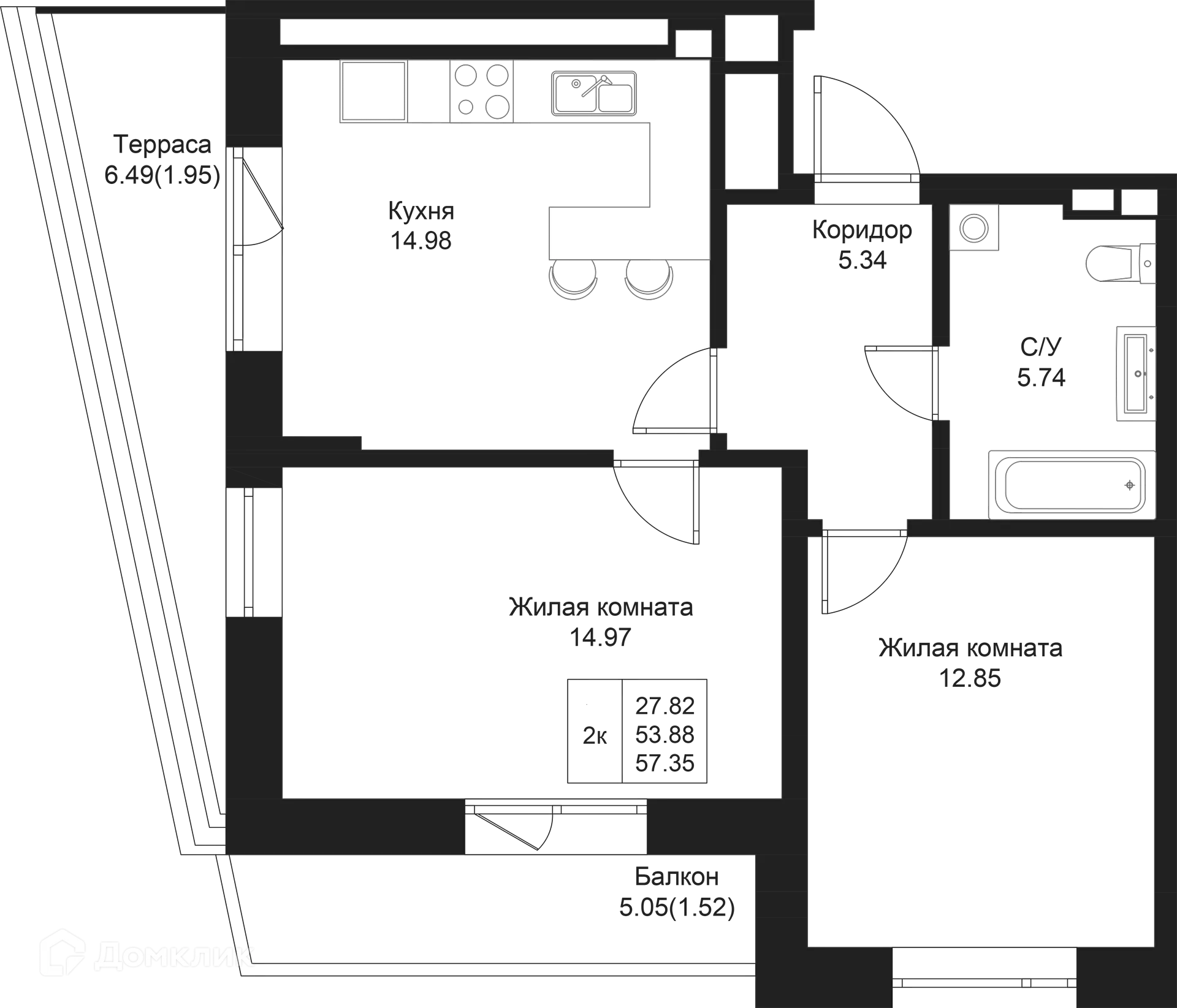 Фото квартиры в ЖК Дом на Исхаки