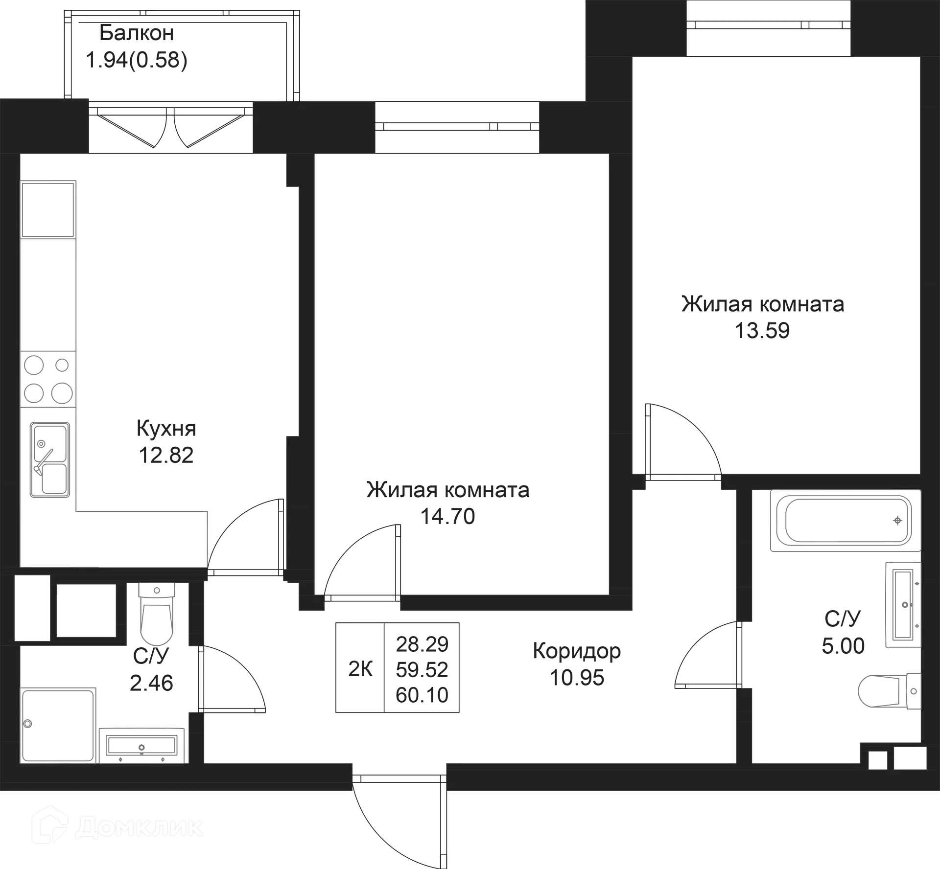 Фото квартиры в ЖК Дом на Исхаки