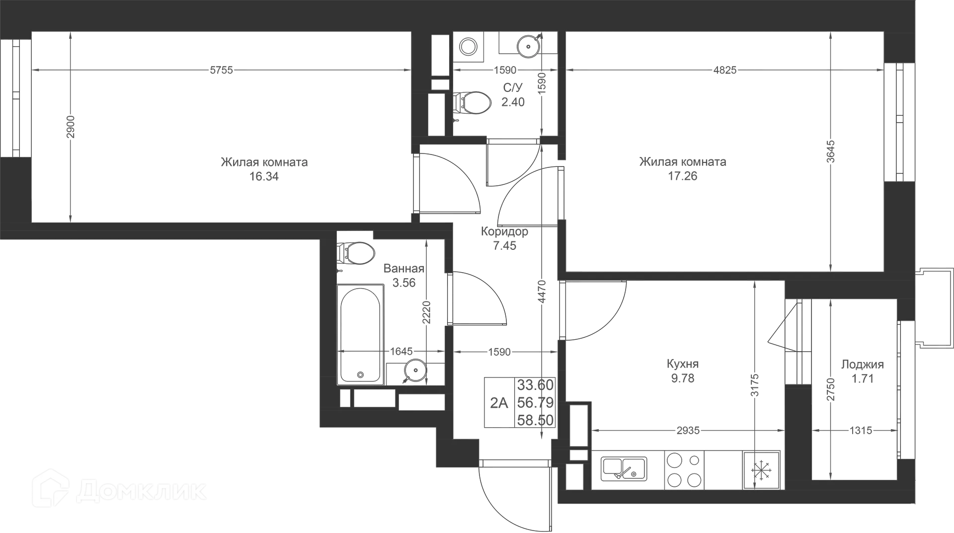 Фото квартиры в ЖК Солнечный город