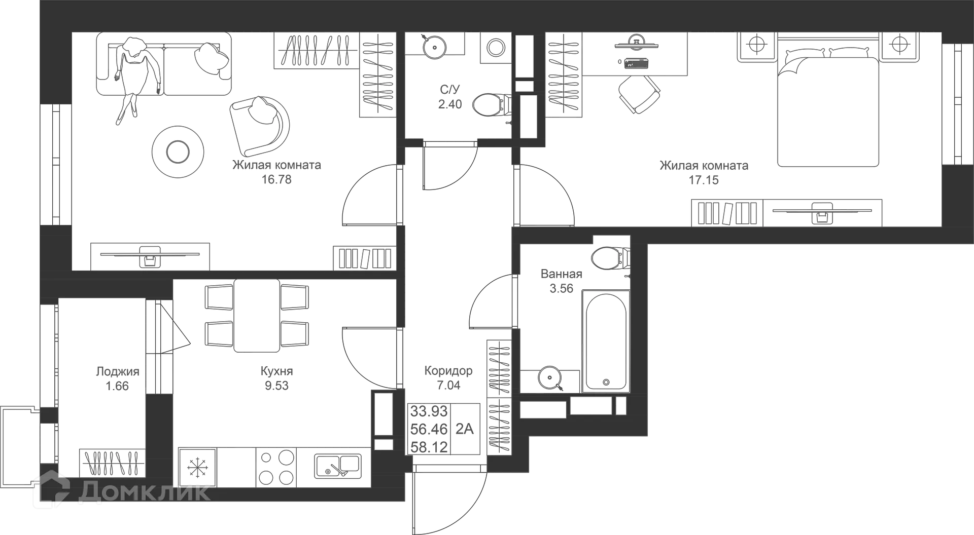 Фото квартиры в ЖК Солнечный город