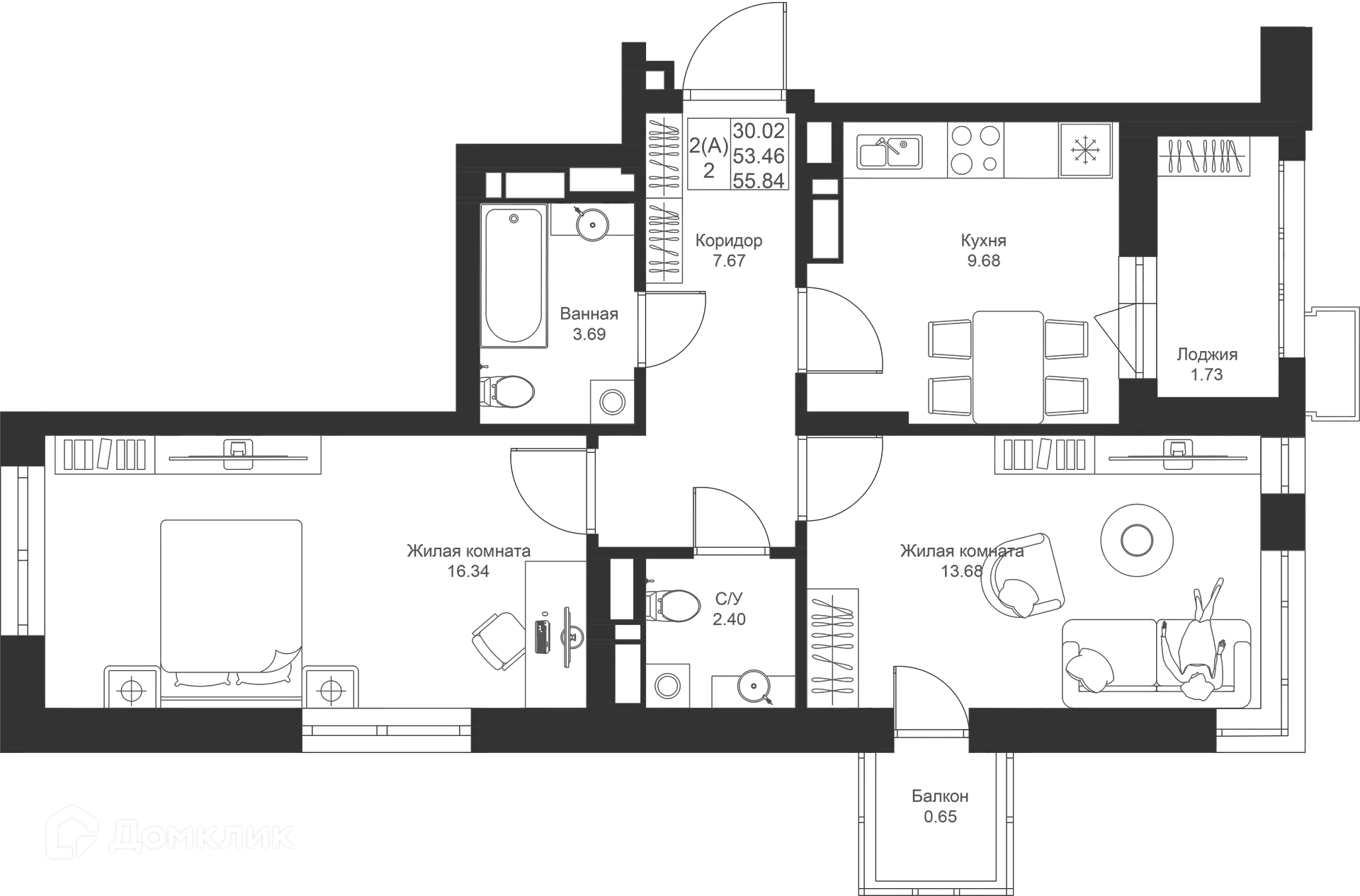 Фото квартиры в ЖК Солнечный город