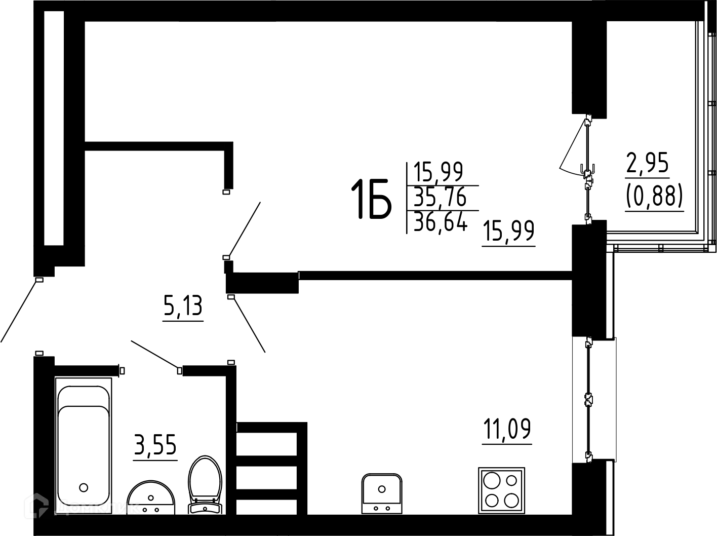 Фото квартиры в ЖК Притяжение