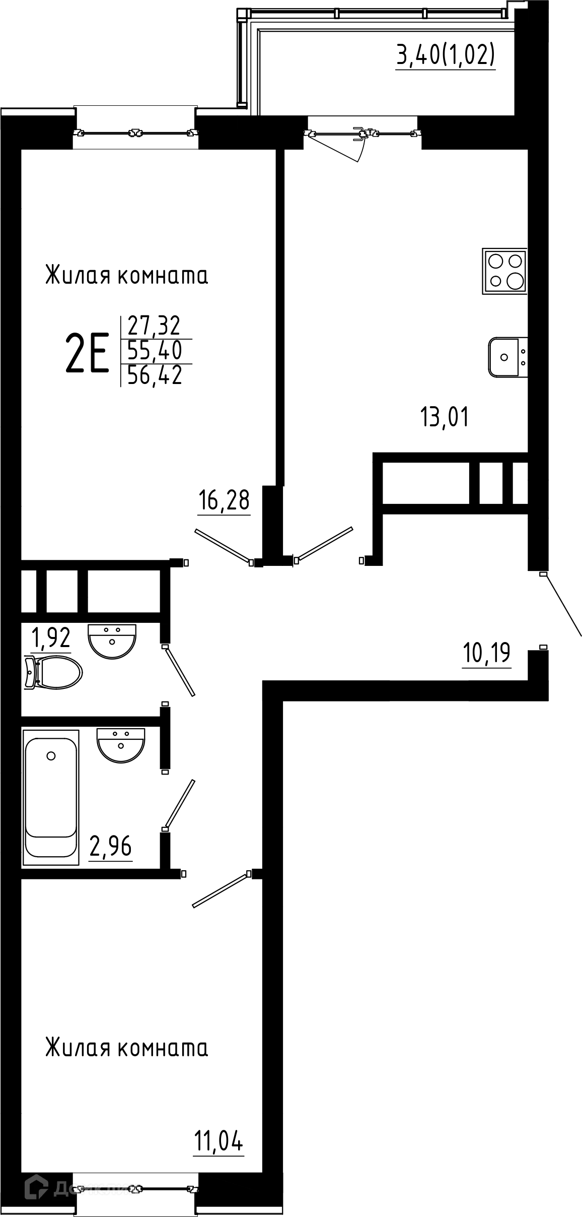 Фото квартиры в ЖК Притяжение