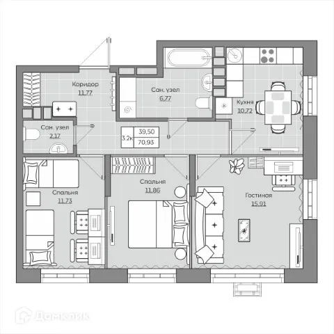 Фото квартиры в ЖК Станция Спортивная