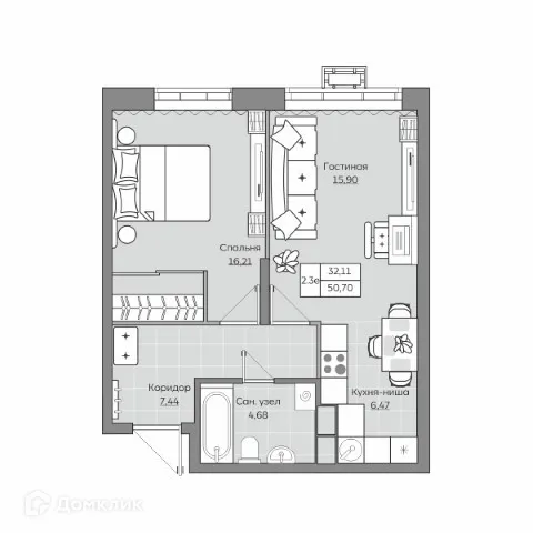 Фото квартиры в ЖК Станция Спортивная