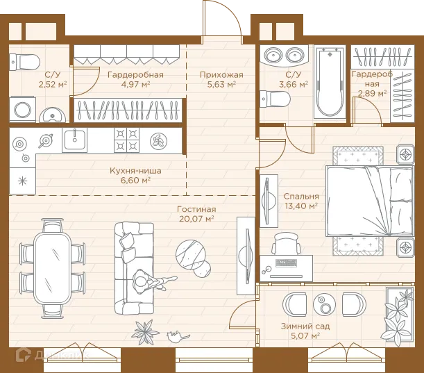 Фото квартиры в ЖК Savin Premier (ЖК Савин Премьер)
