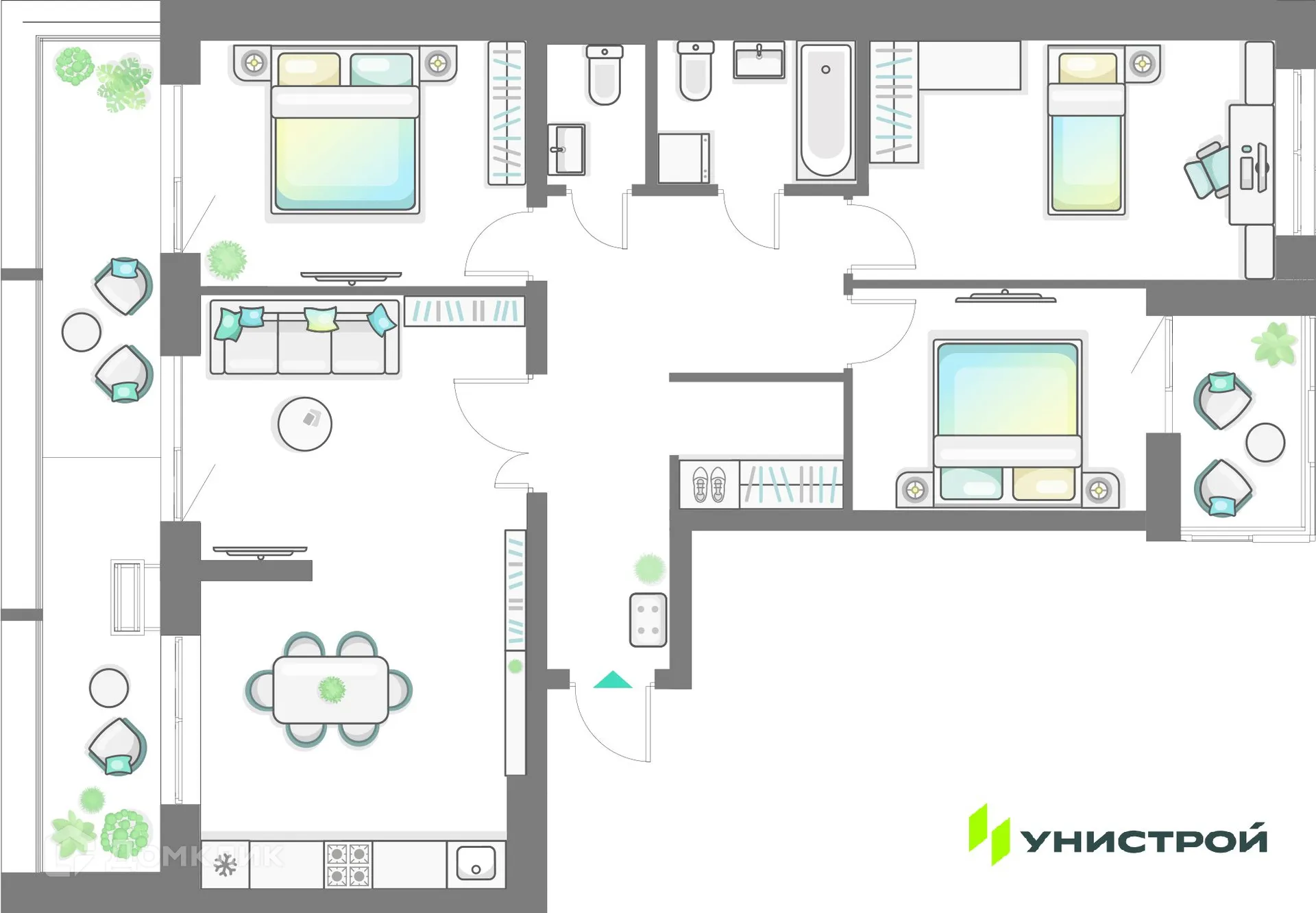 Фото квартиры в ЖК Лето