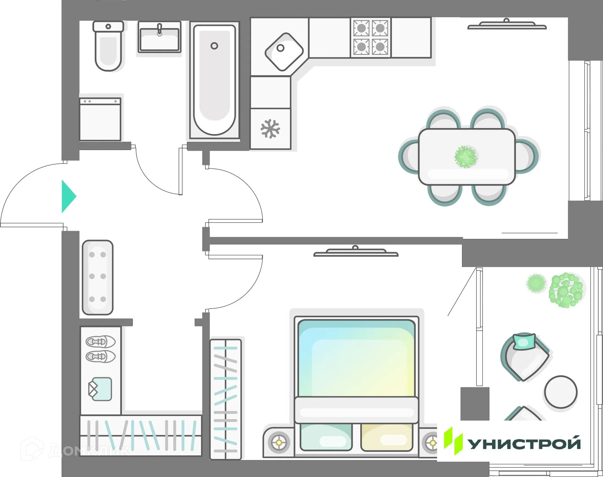 Фото квартиры в ЖК Лето