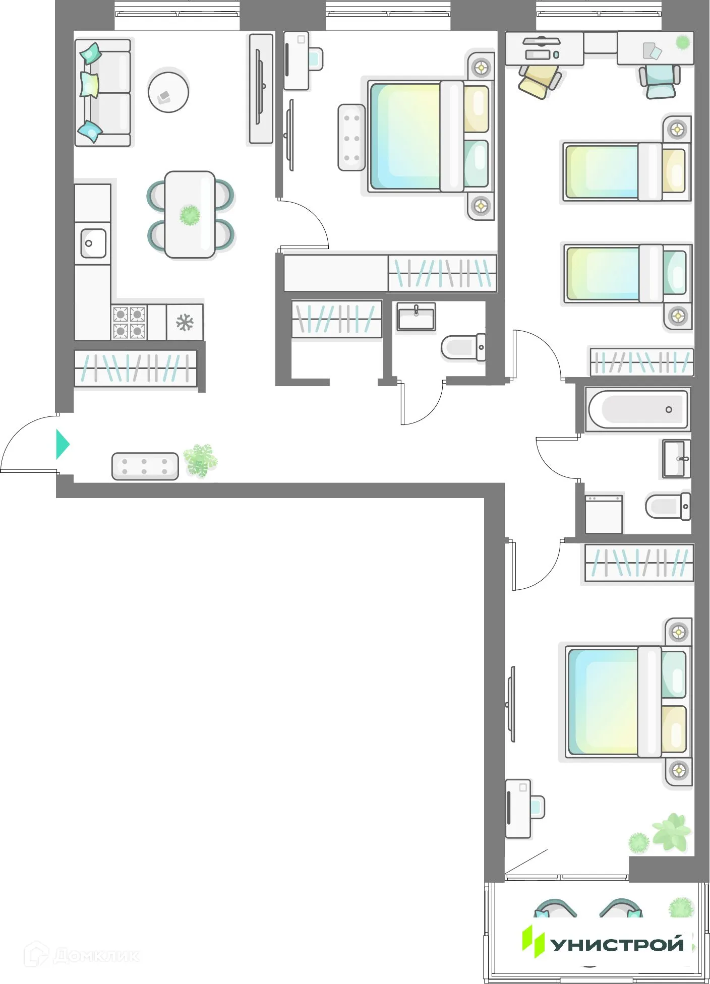 Фото квартиры в ЖК Лето