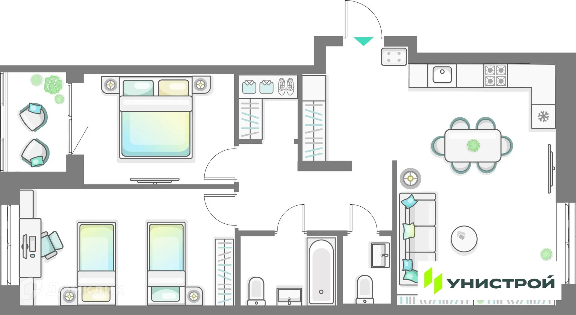 Фото квартиры в ЖК Лето