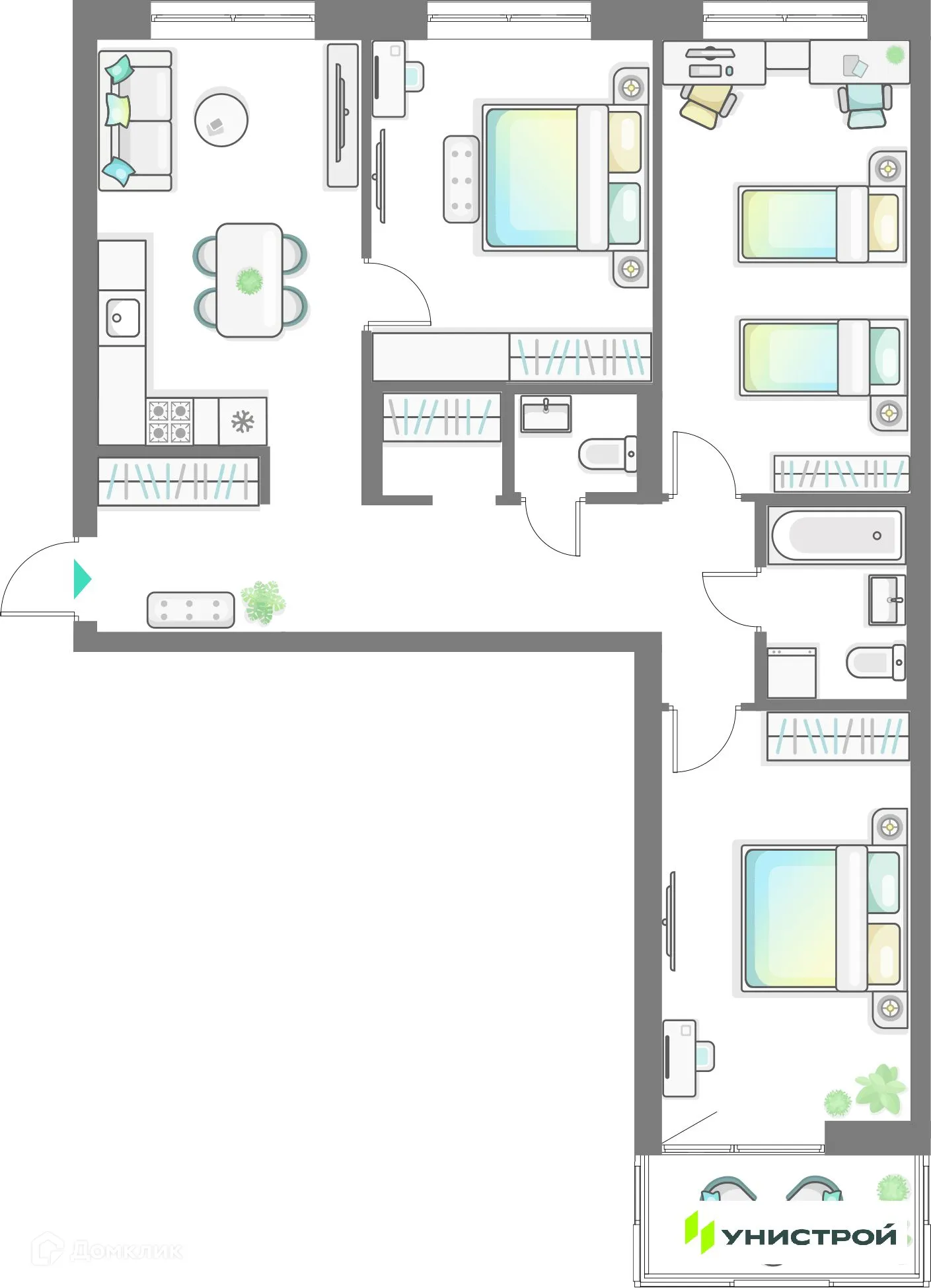 Фото квартиры в ЖК Лето