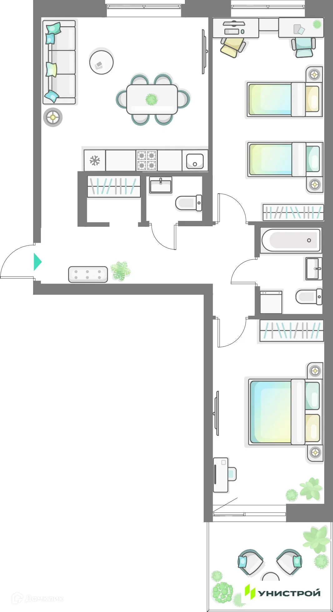 Фото квартиры в ЖК Лето