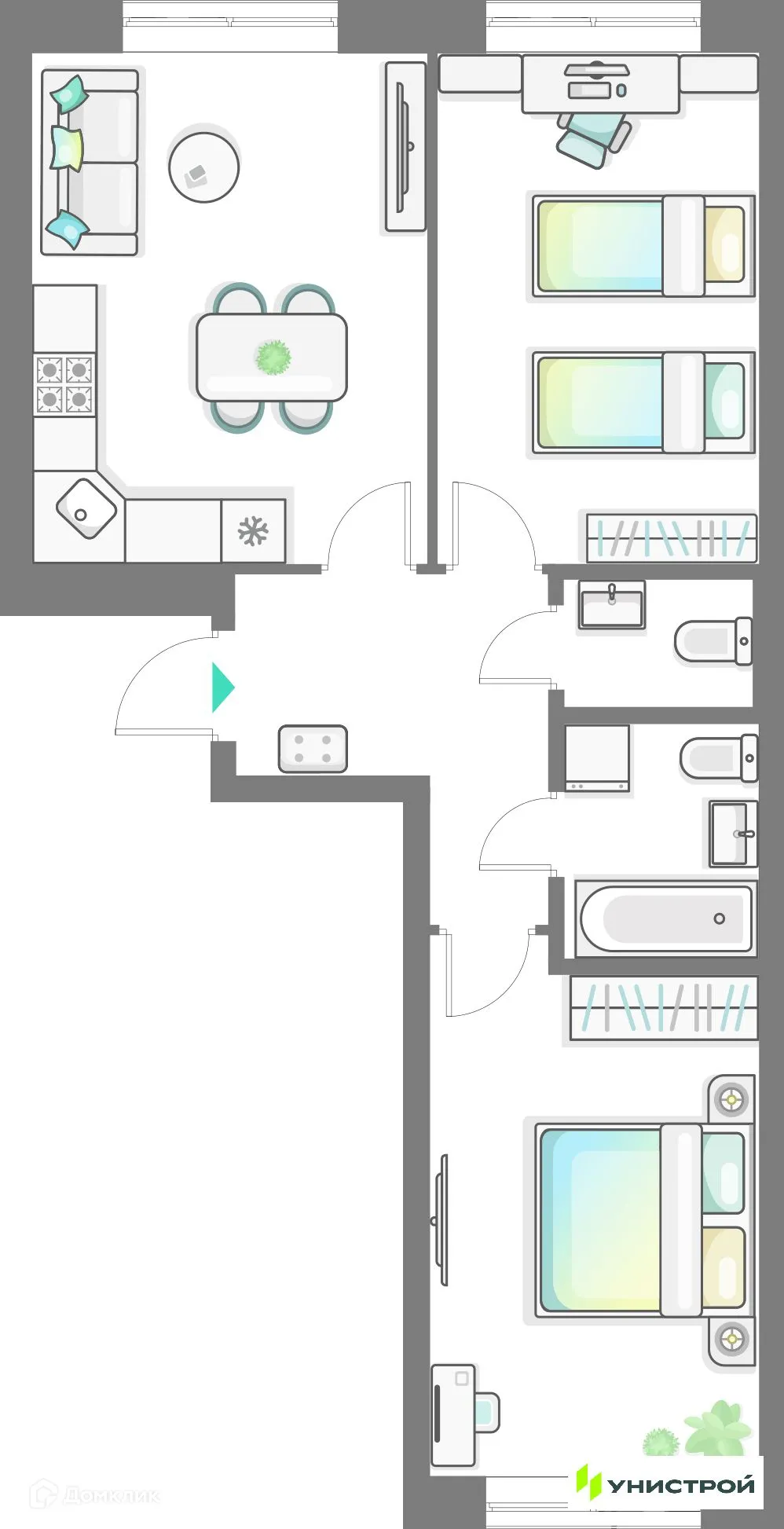 Фото квартиры в ЖК Лето